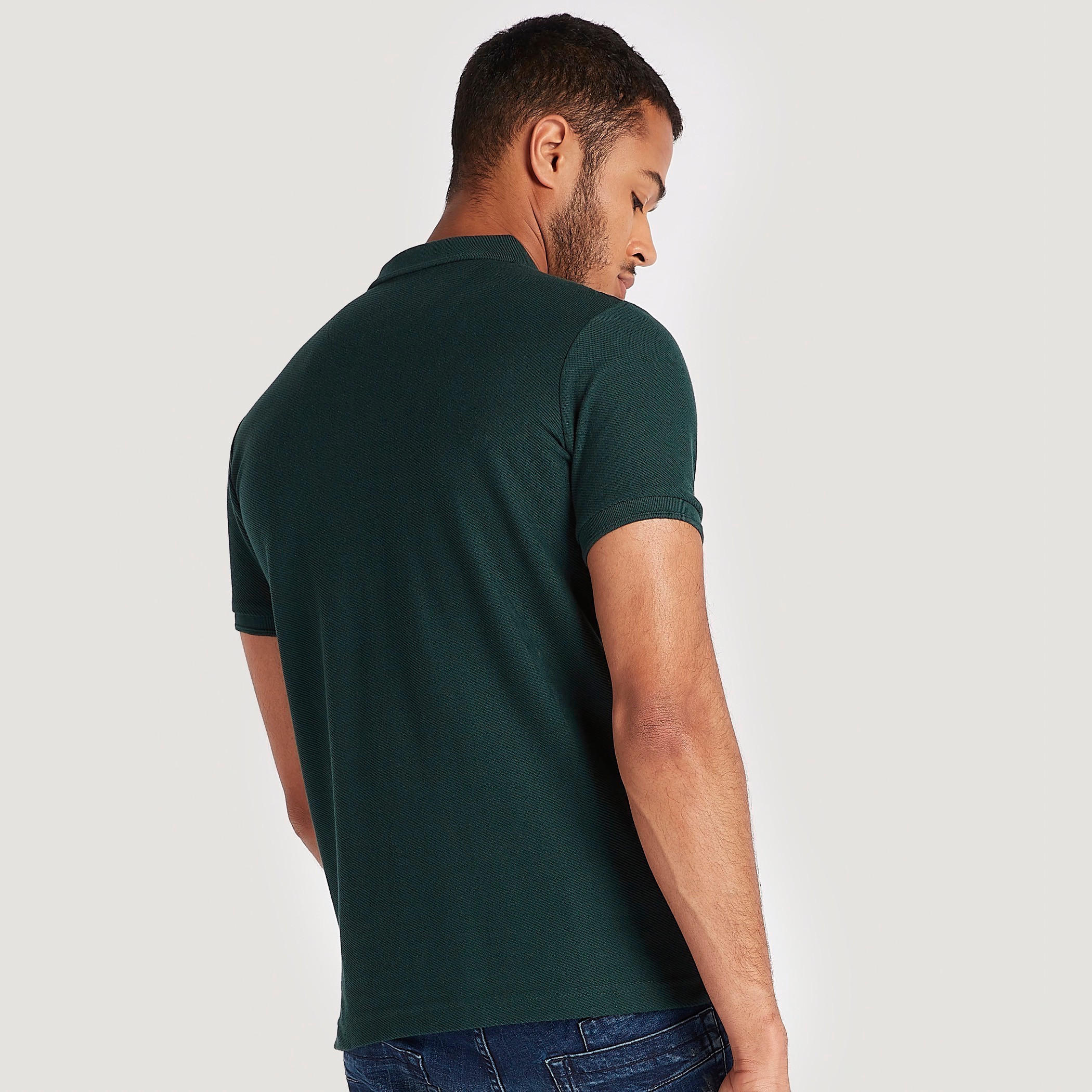 تيشيرت بولو بارز الملمس وأكمام قصيرة من آيكونيك-men-clothing-tshirtsandpolos-polos-image-10