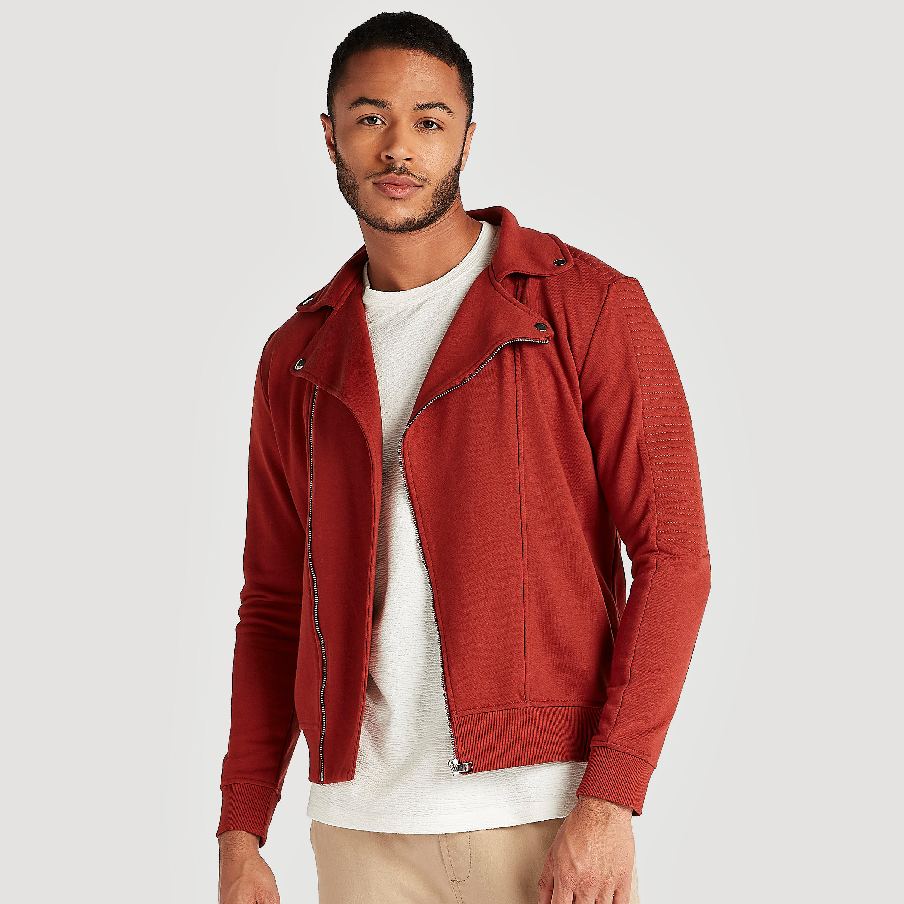 Iconic Solid Zip Through Lightweight Jacket with Long Sleeves-men-clothing-jacketsandblazers-jackets-image-1