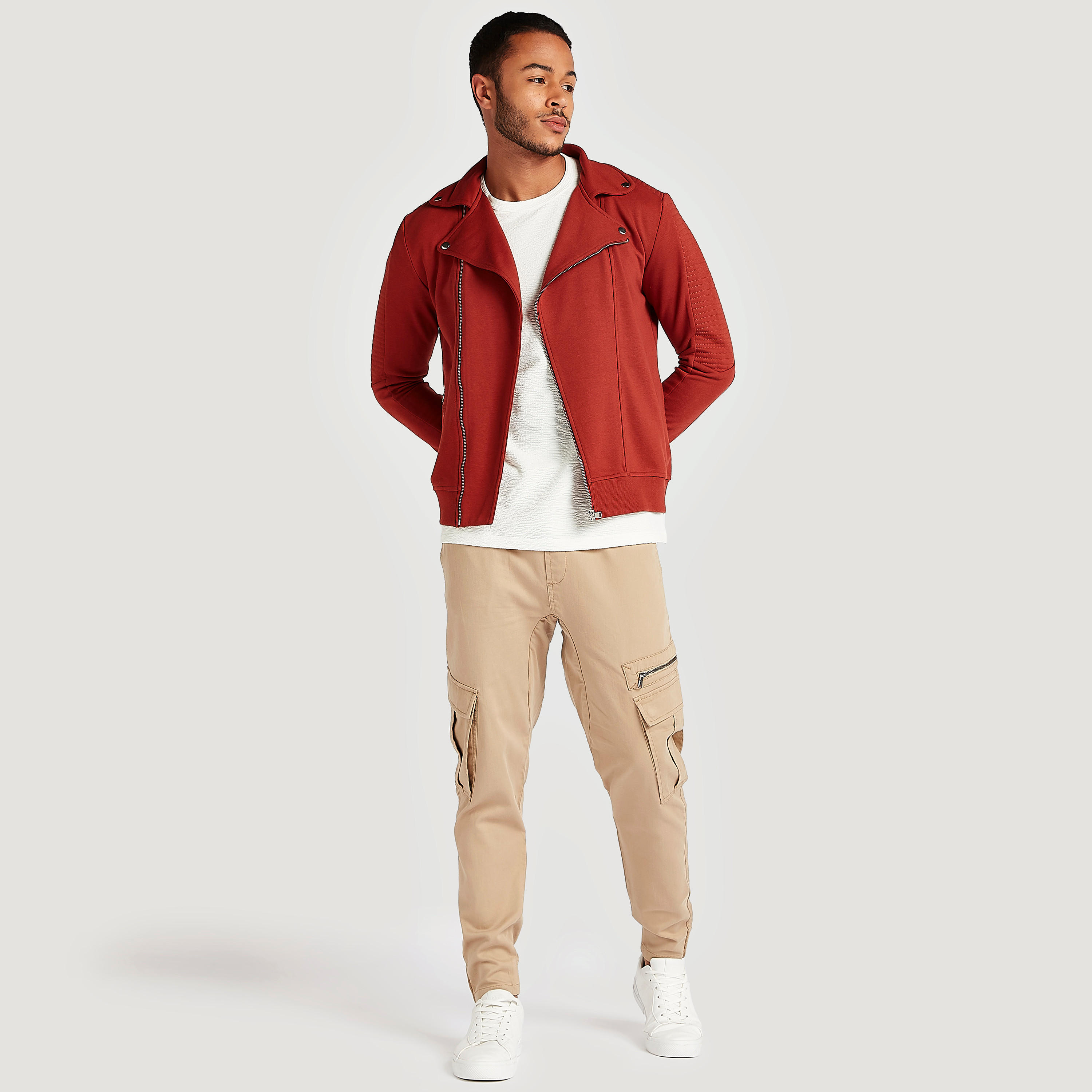 Iconic Solid Zip Through Lightweight Jacket with Long Sleeves-men-clothing-jacketsandblazers-jackets-image-2