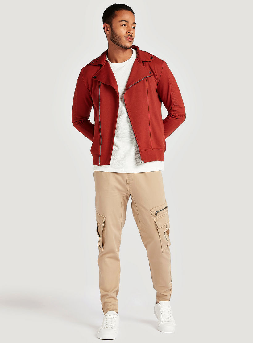 Iconic Solid Zip Through Lightweight Jacket with Long Sleeves-men-clothing-jacketsandblazers-jackets-image-2