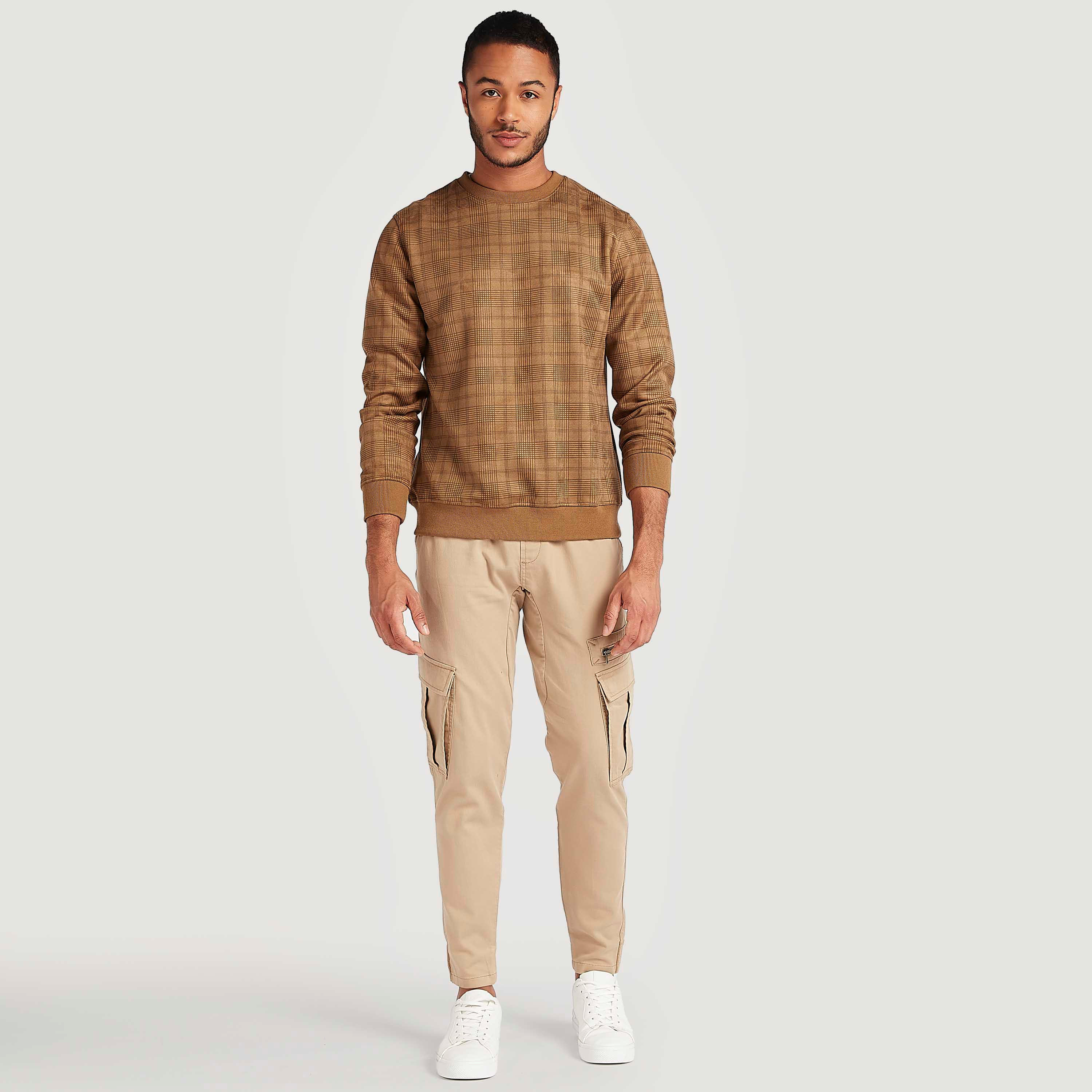 سويت شيرت مستدام كاروهات بأكمام طويلة من آيكونيك-men-winterwear-hoodiesandsweatshirts-image-2