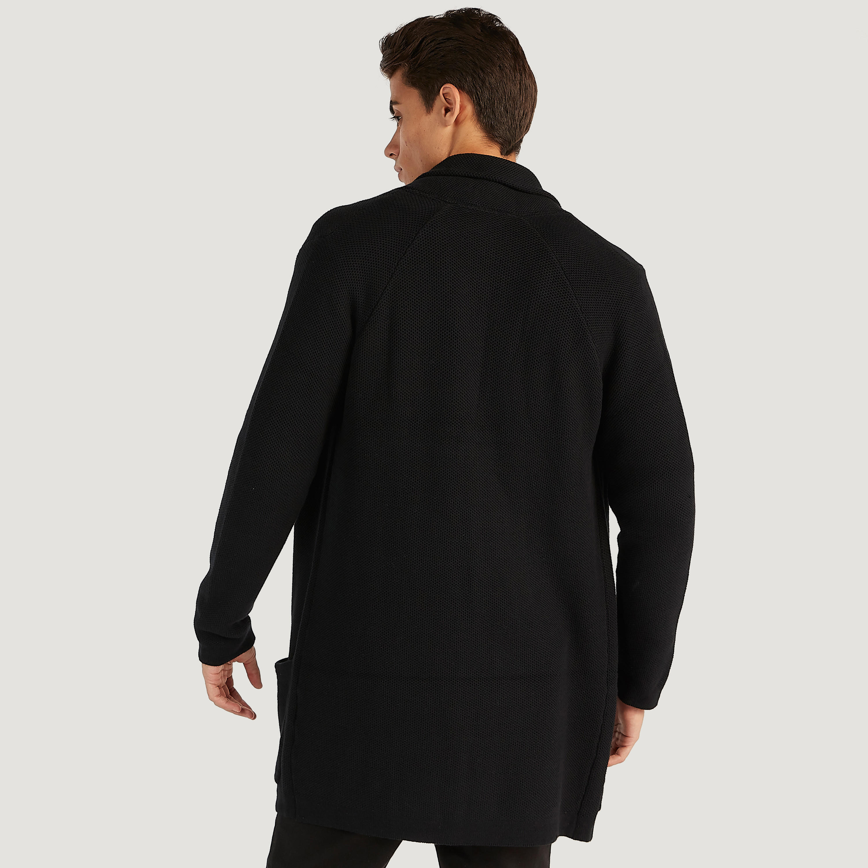 كارديجان مستدام بارز الملمس بأكمام طويلة وجيوب من آيكونيك-men-clothing-sweatersandpullovers-image-4