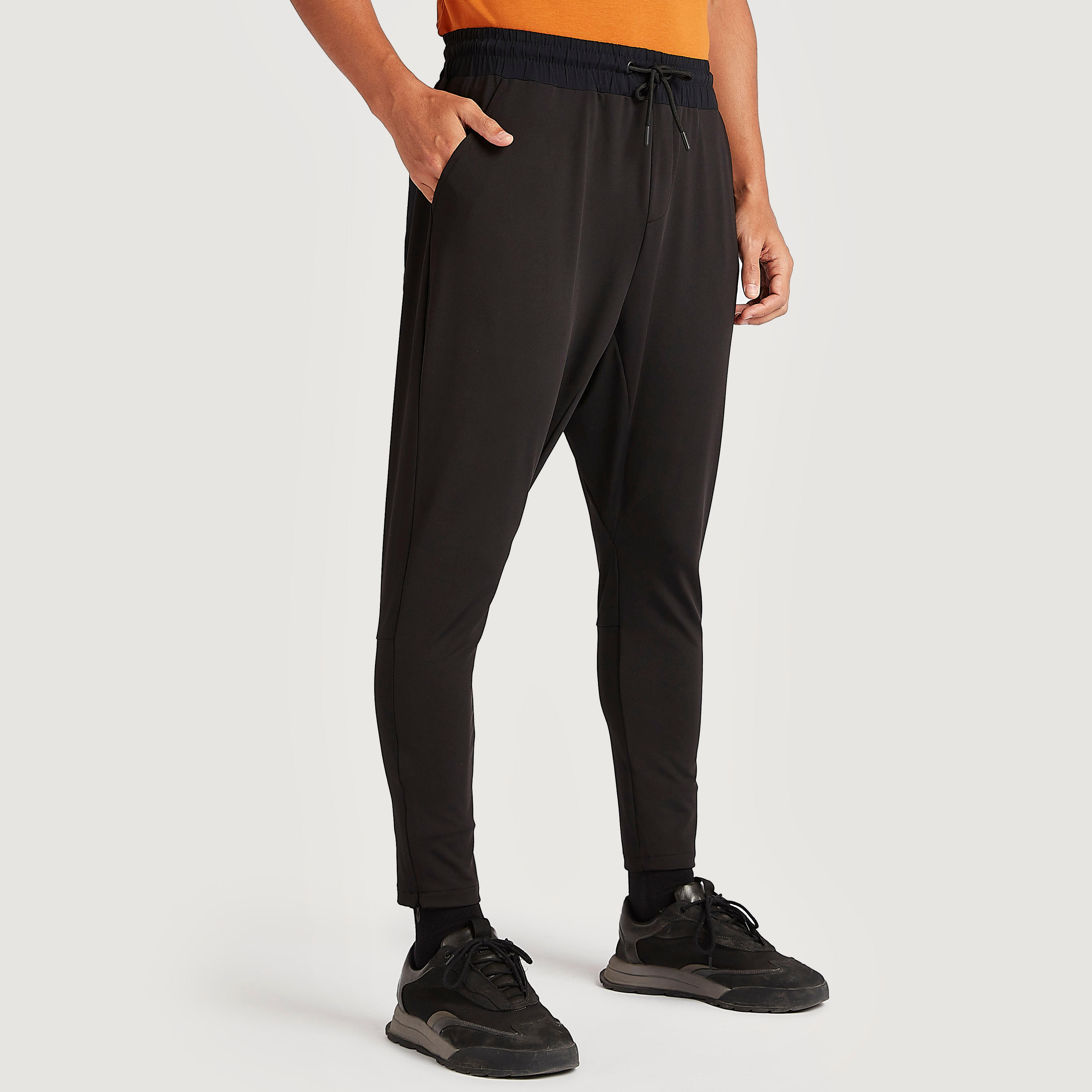 Solid Relaxed Fit Joggers with Drawstring Closure-men-clothing-bottoms-joggers-image-1