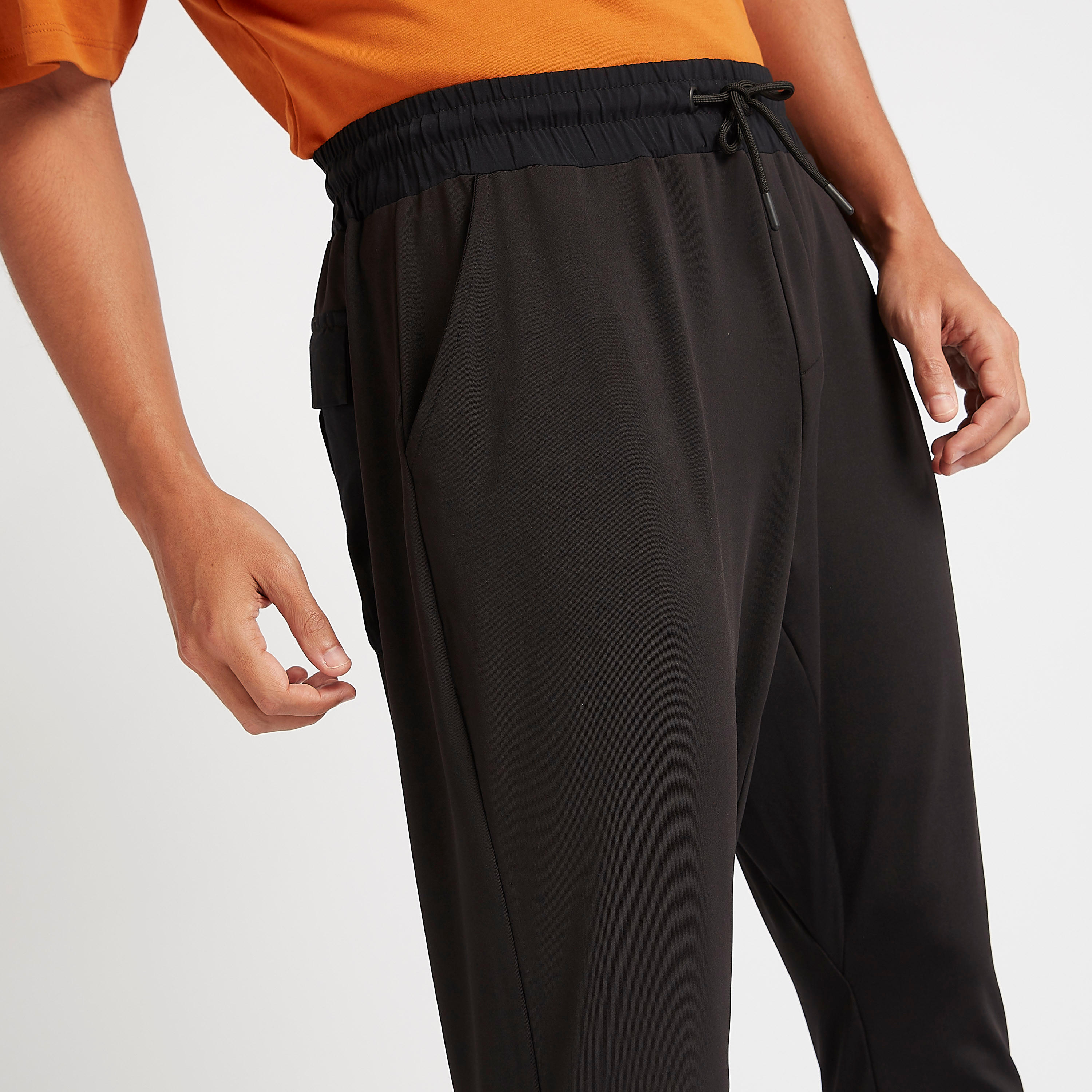 Solid Relaxed Fit Joggers with Drawstring Closure-men-clothing-bottoms-joggers-image-3