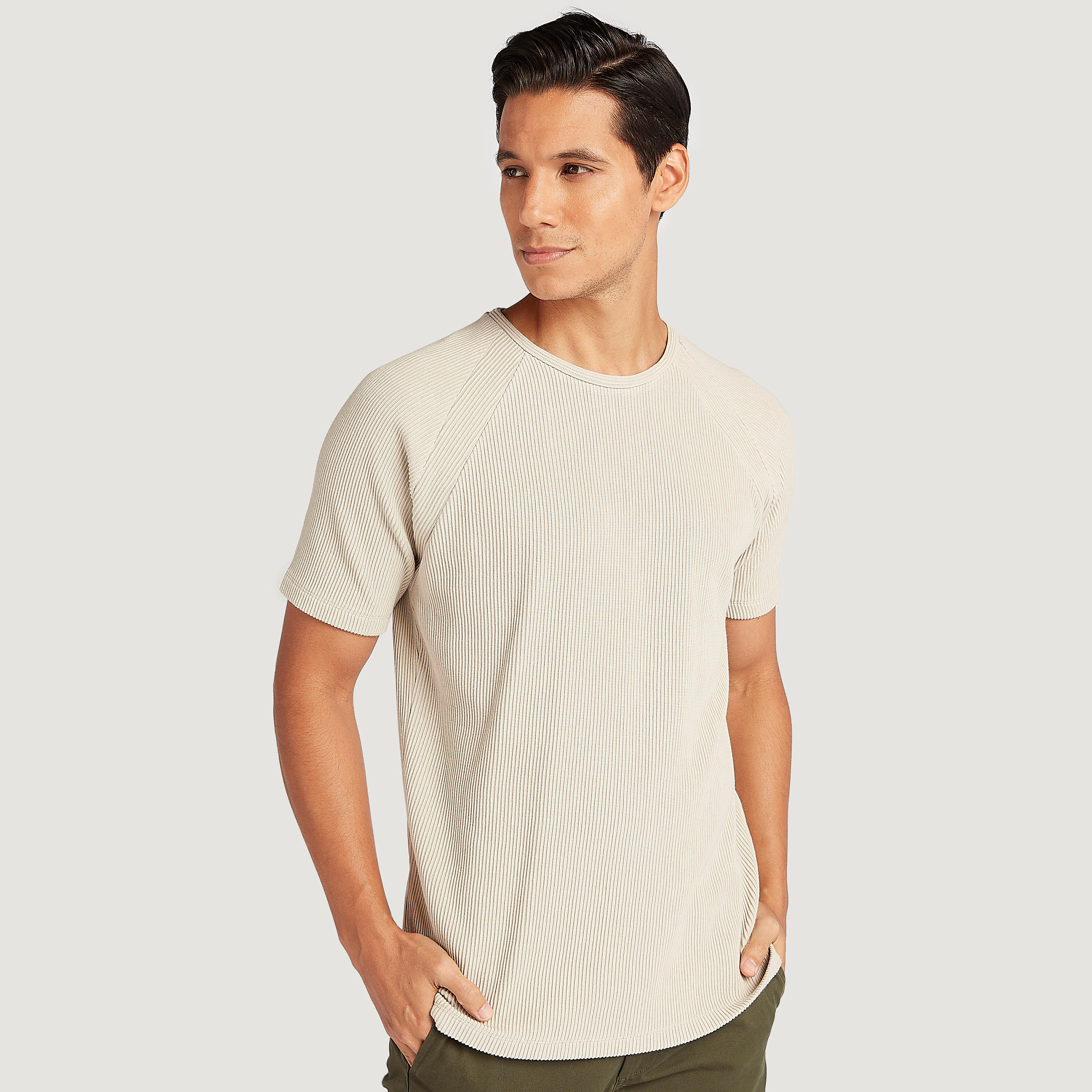 Iconic Textured T-shirt with Short Sleeves and Crew Neck-men-clothing-tshirtsandpolos-tshirts-image-1