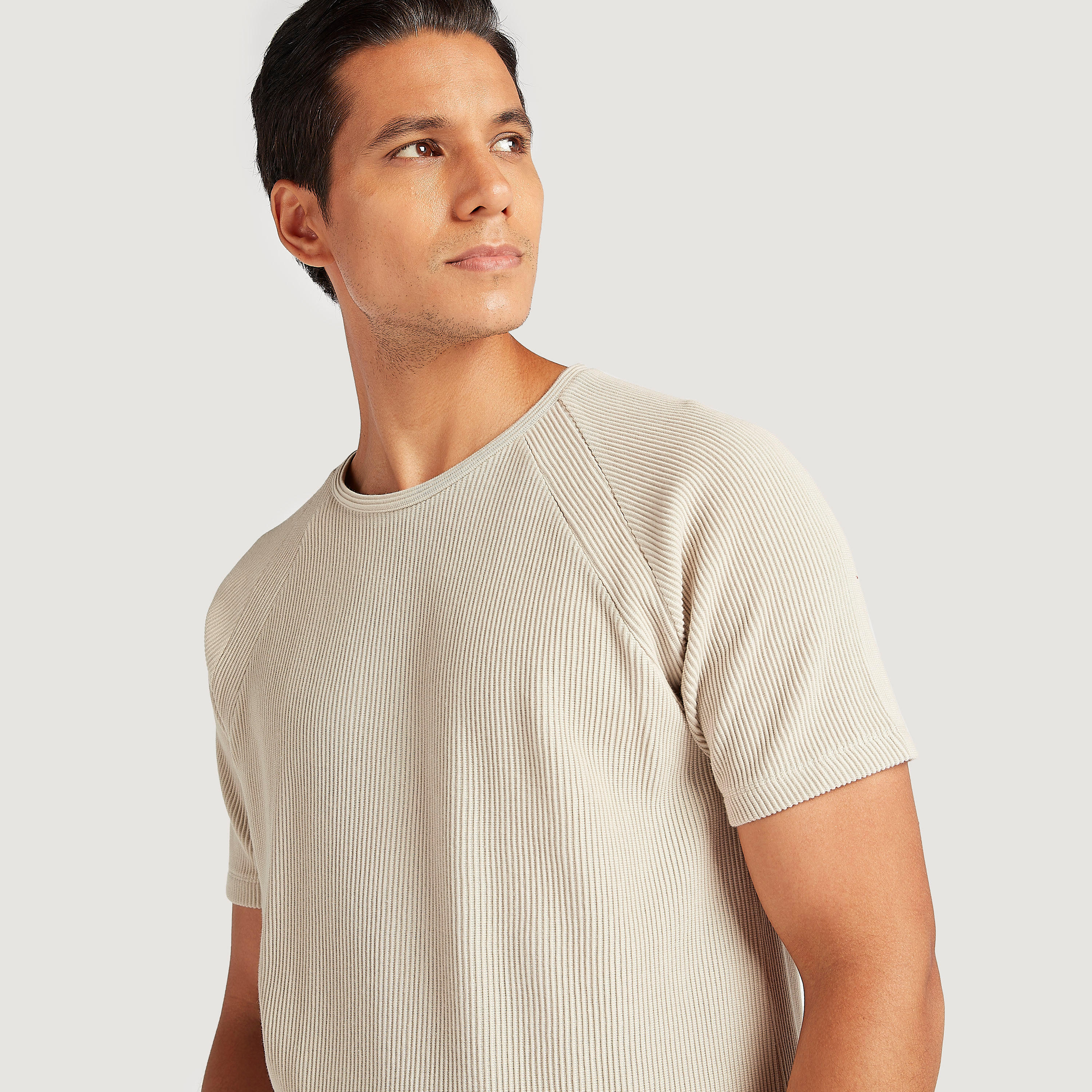 Iconic Textured T-shirt with Short Sleeves and Crew Neck-men-clothing-tshirtsandpolos-tshirts-image-3