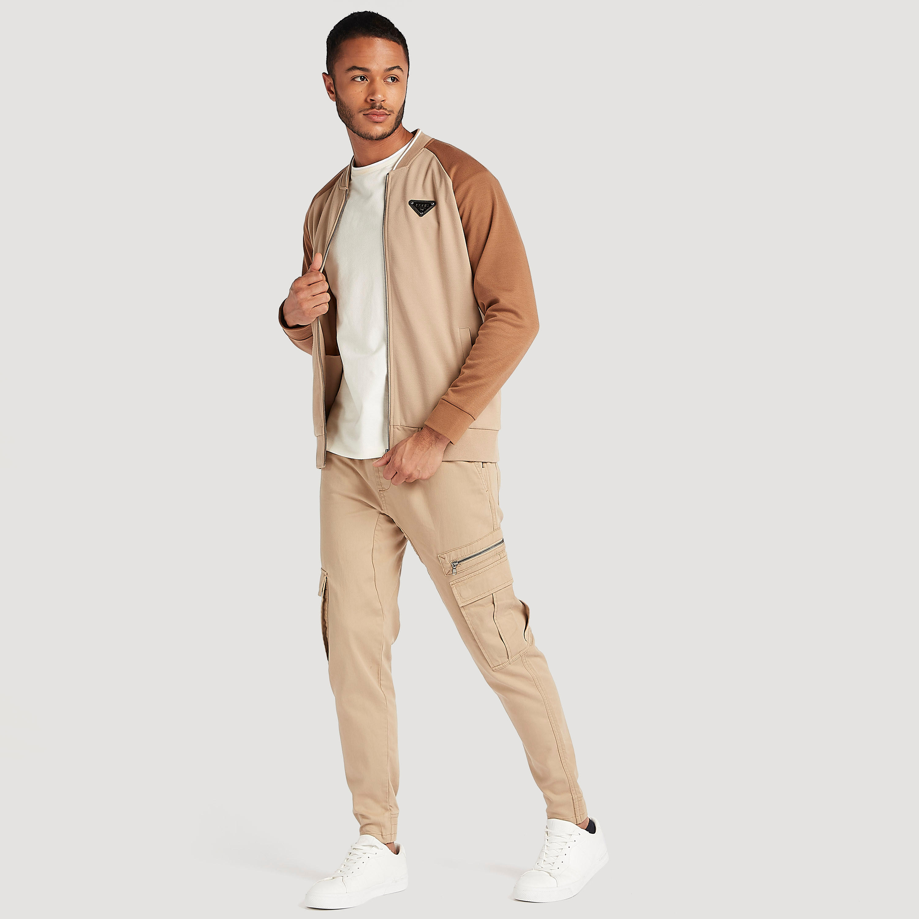 Iconic Zip Through Lightweight Jacket with Long Sleeves-men-clothing-jacketsandblazers-jackets-image-2