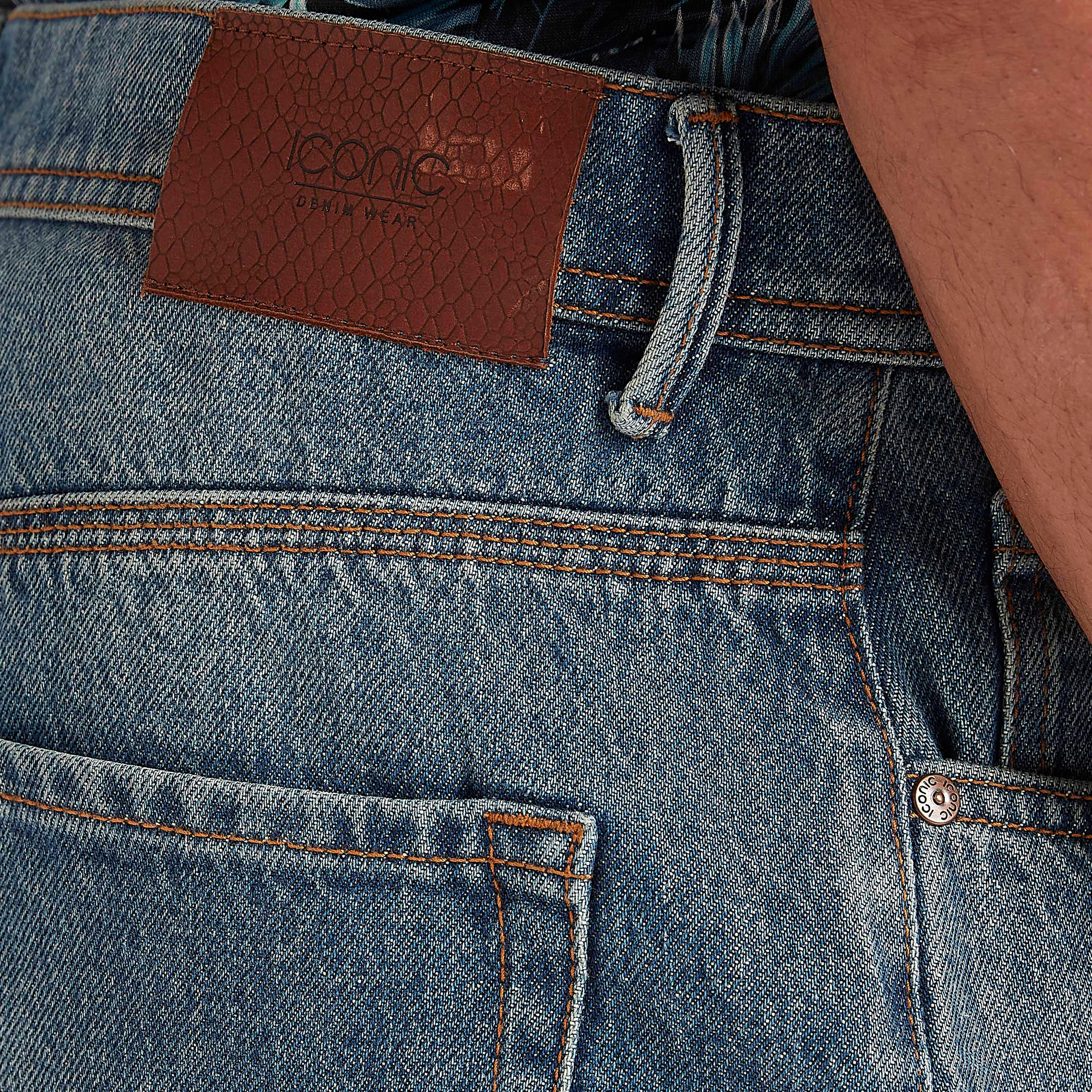Iconic Ripped Jeans with Button Closure and Pocket-men-clothing-bottoms-jeans-image-3