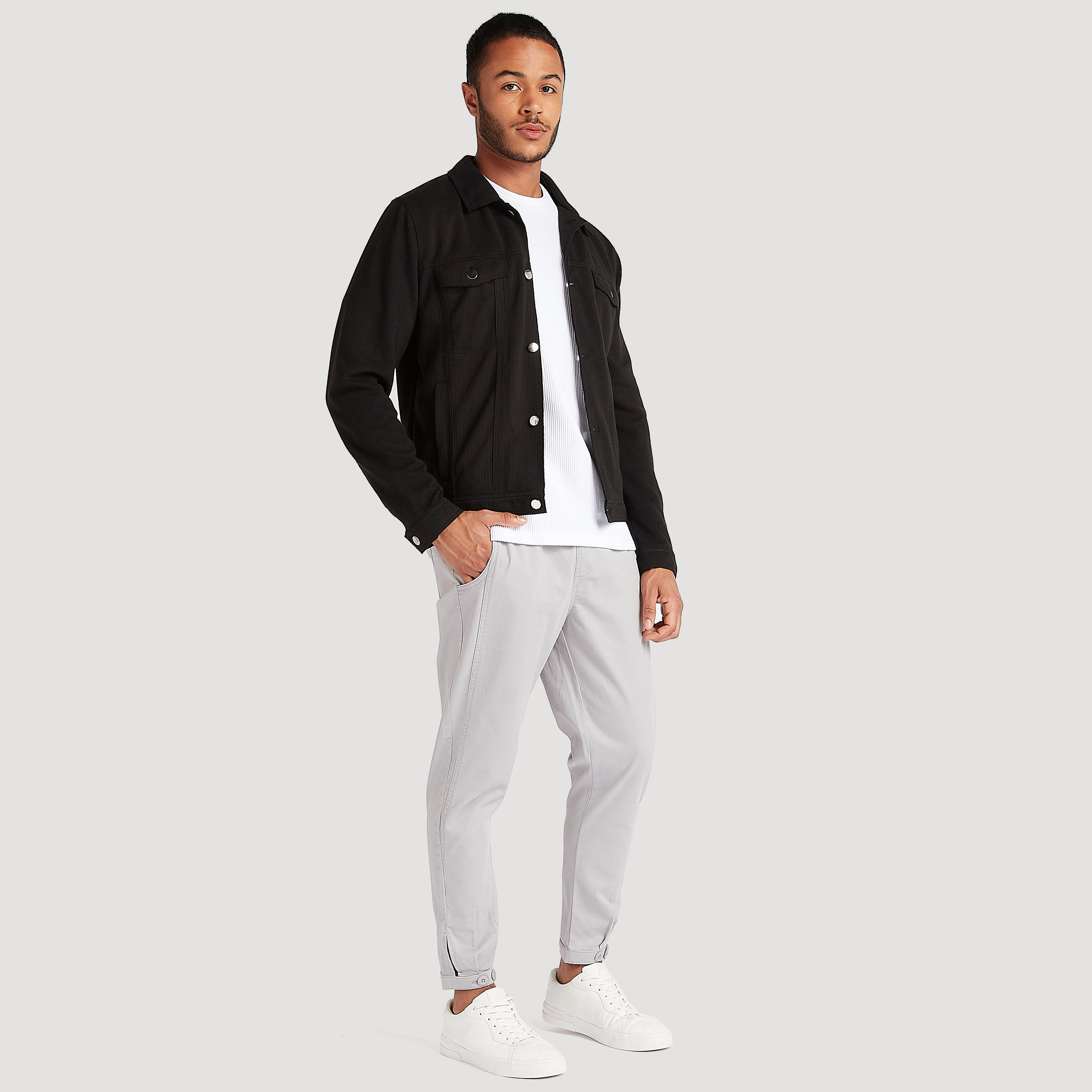 Iconic Textured Lightweight Jacket with Long Sleeves-men-clothing-jacketsandblazers-jackets-image-2