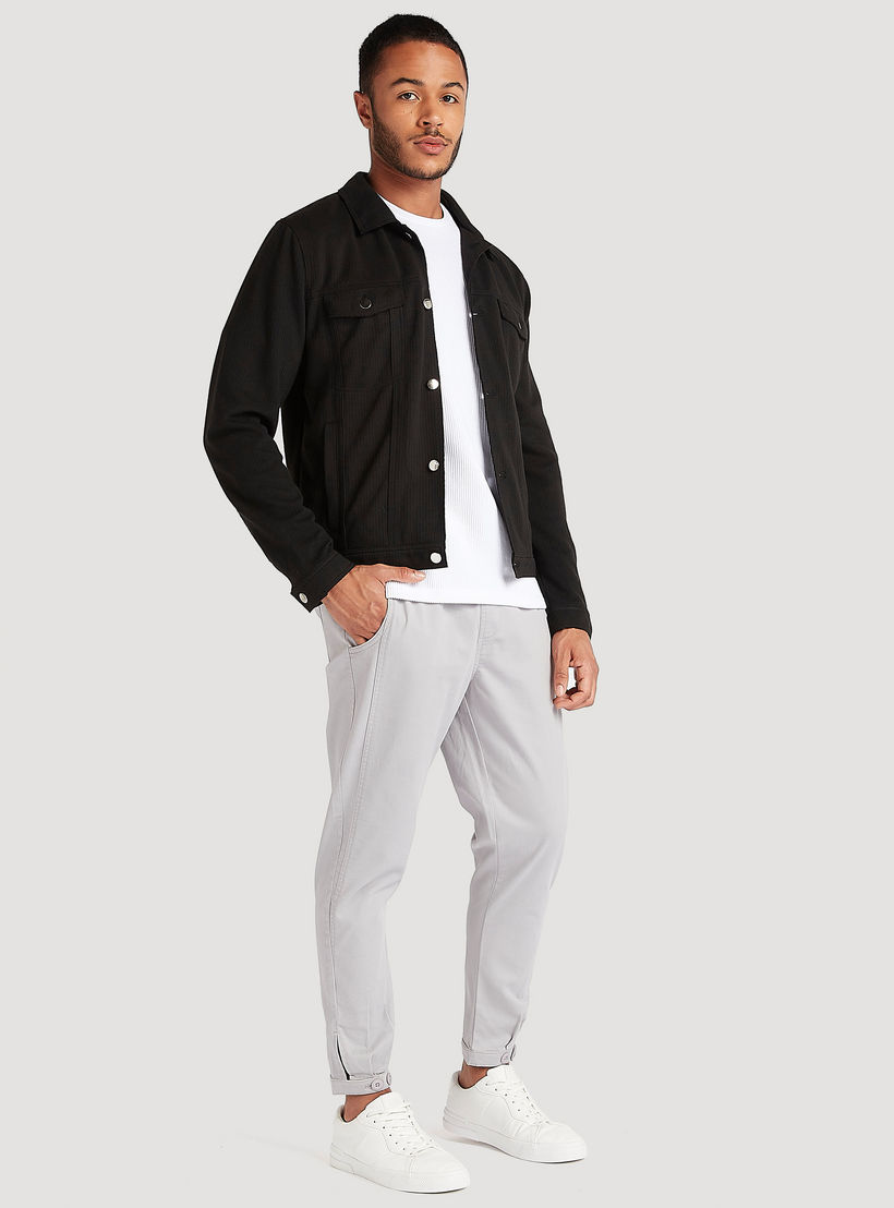 Iconic Textured Lightweight Jacket with Long Sleeves-men-clothing-jacketsandblazers-jackets-image-2