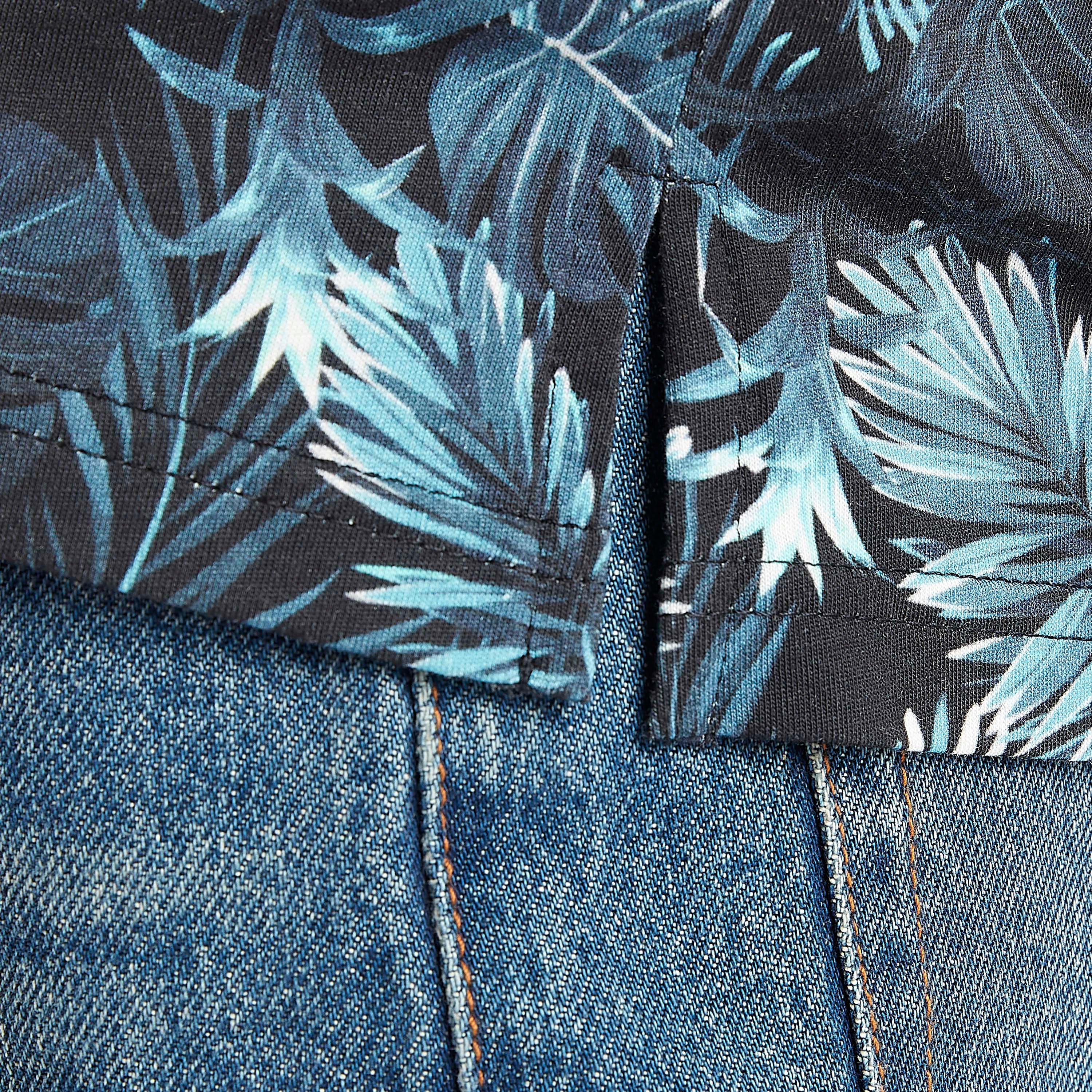 Iconic Tropical Print Crew Neck T-shirt with Short Sleeves-men-clothing-tshirtsandpolos-tshirts-image-5