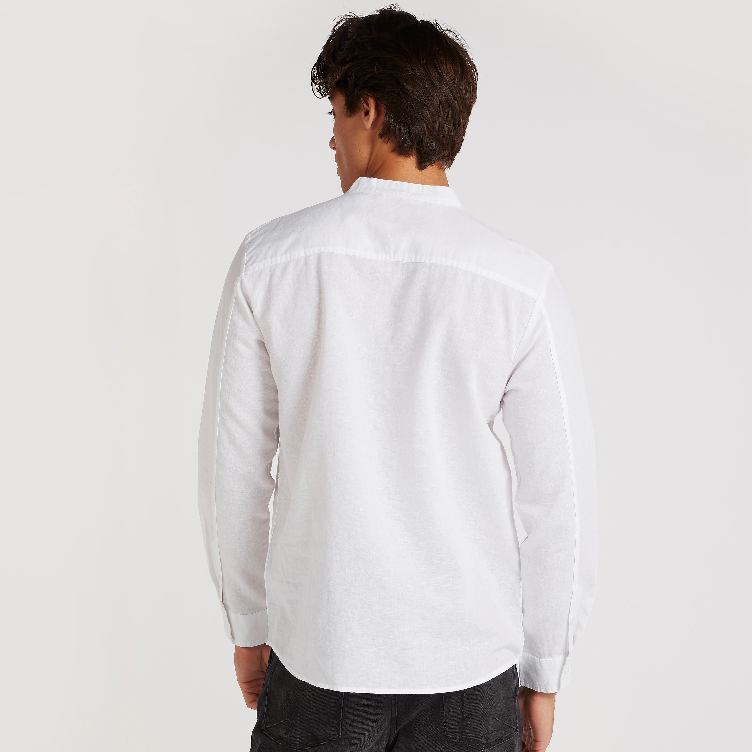 Iconic Solid Shirt with Long Sleeves-men-clothing-shirts-image-4