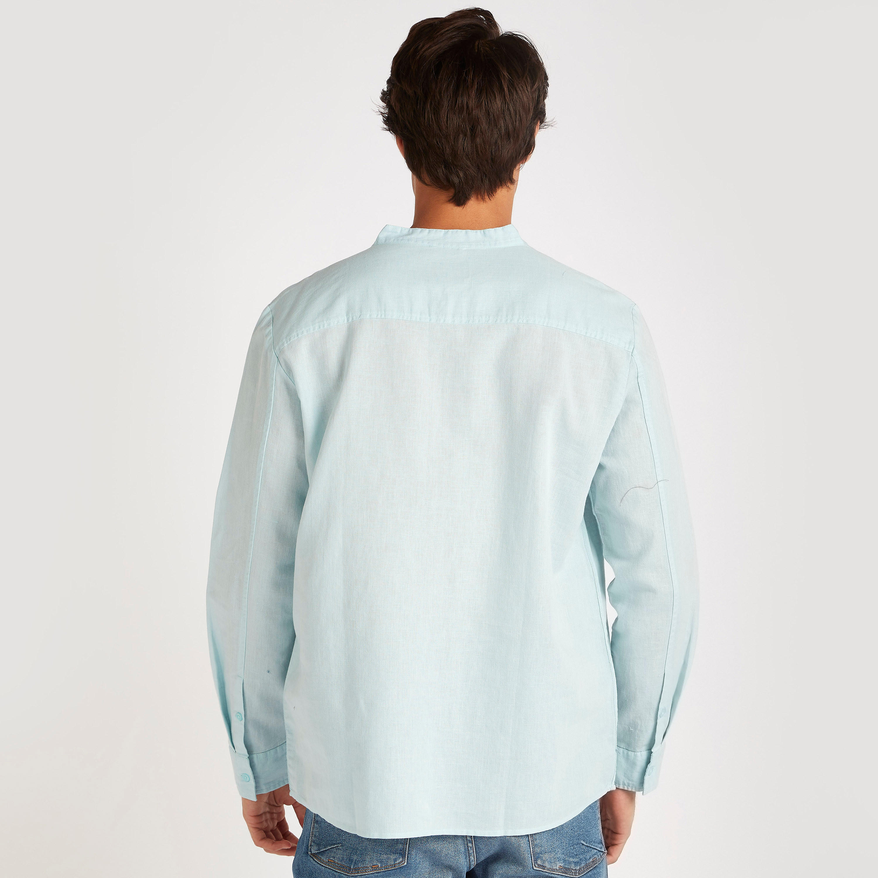 Iconic Solid Shirt with Long Sleeves-men-clothing-shirts-image-8