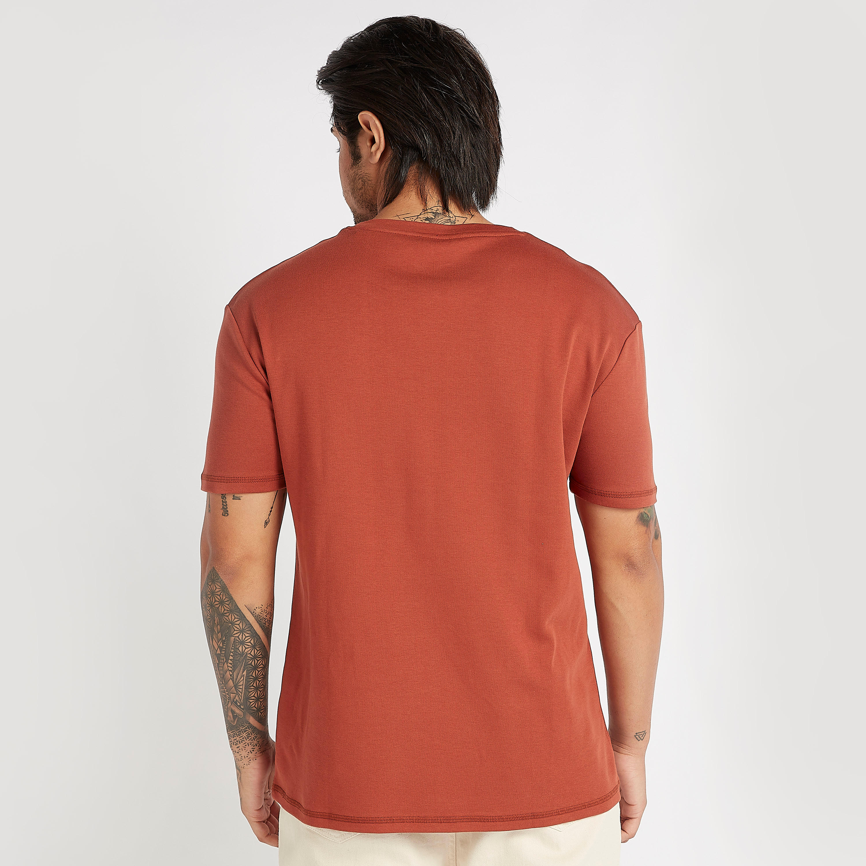 Iconic Solid Crew Neck T-shirt with Short Sleeves-men-clothing-tshirtsandpolos-tshirts-image-5