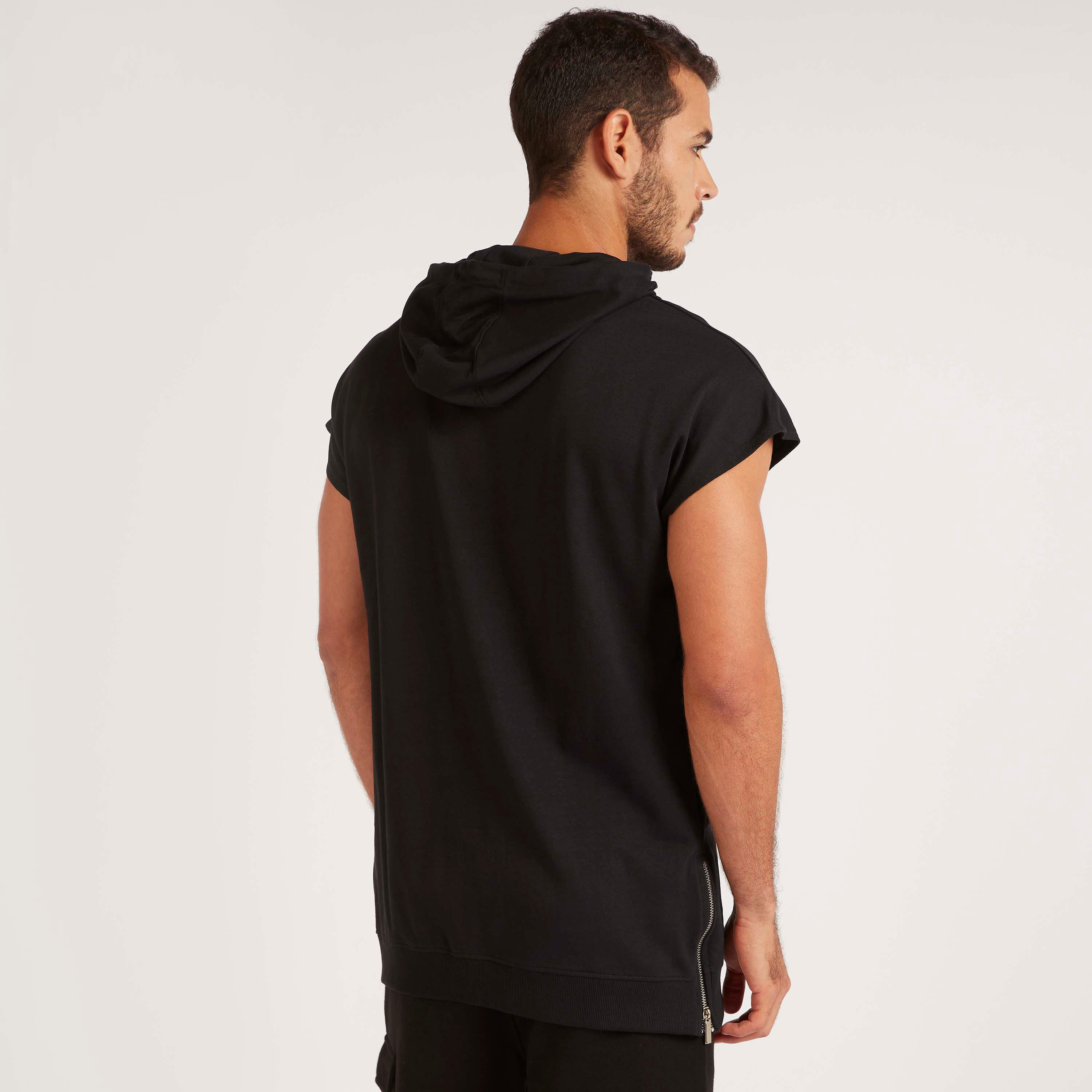 هودي سادة بأكمام قصيرة من آيكونيك-men-clothing-tshirtsandpolos-tshirts-image-5