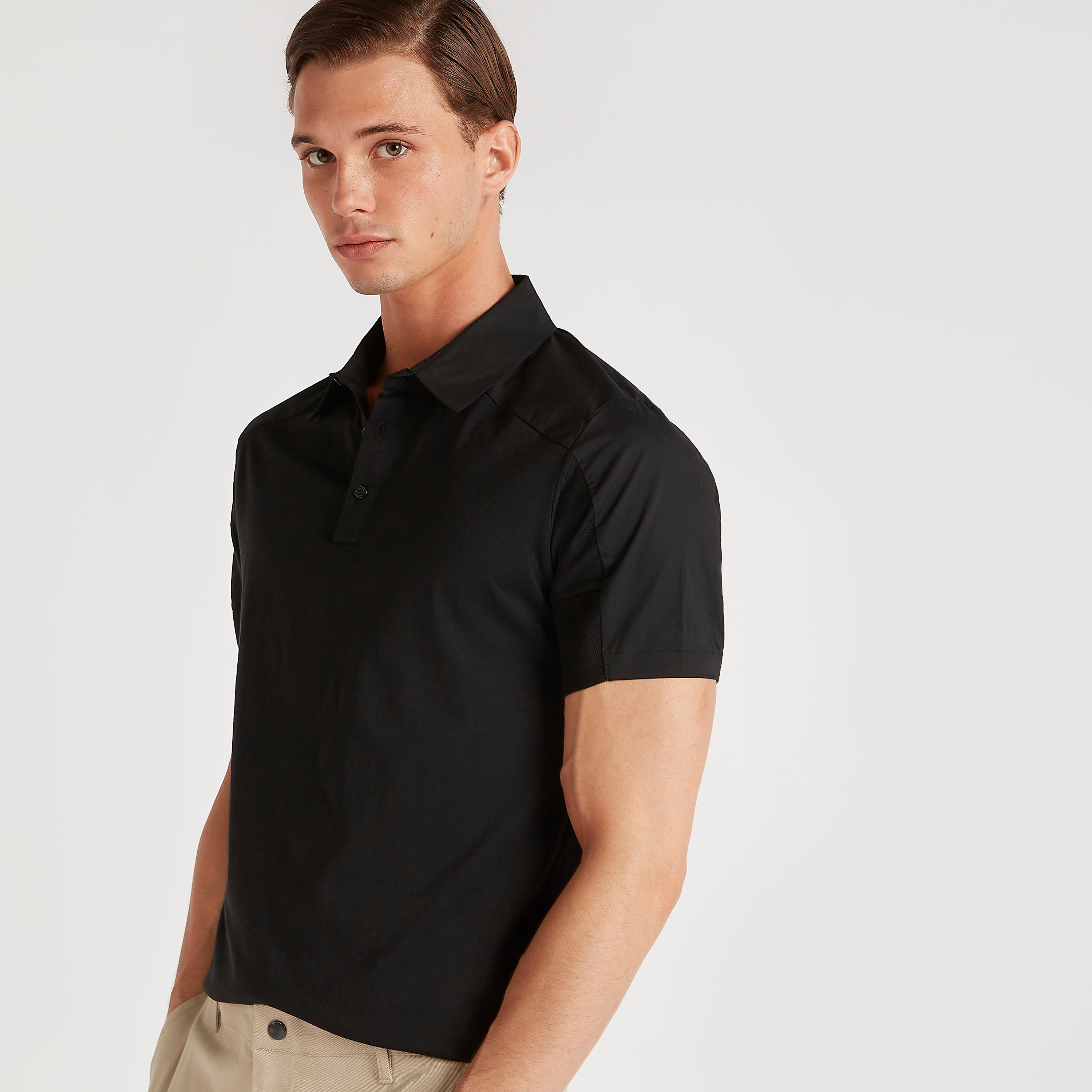 Iconic Solid Polo T-shirt with Short Sleeves-men-clothing-tshirtsandpolos-polos-image-5