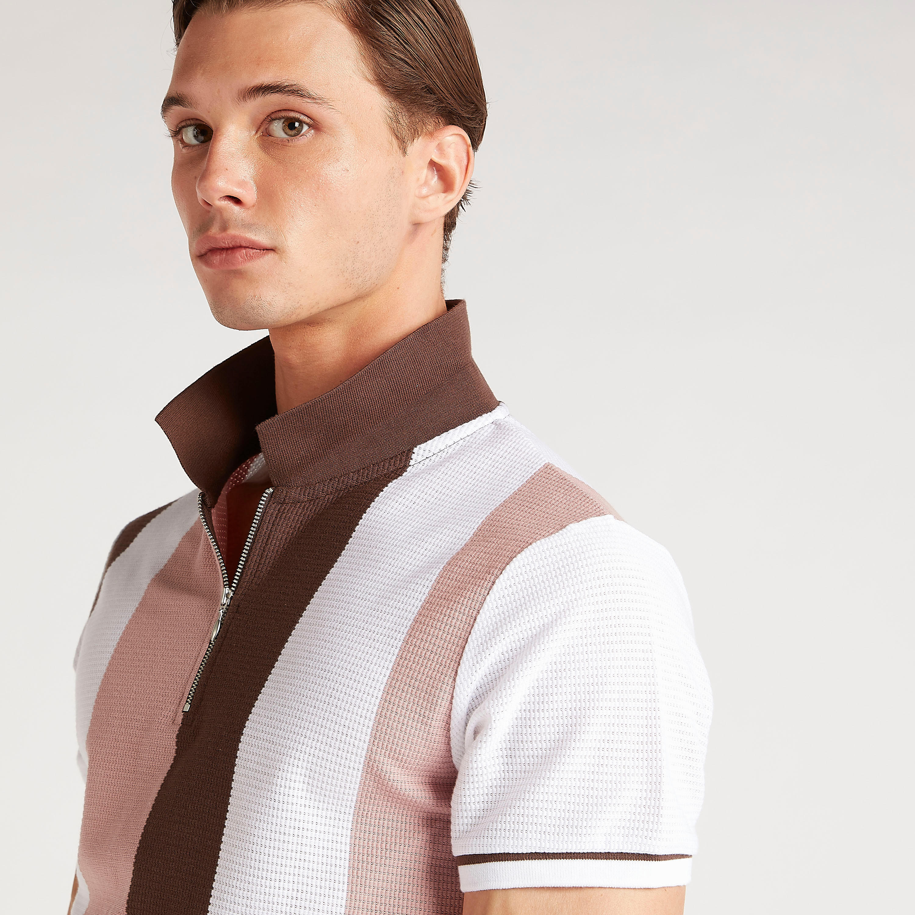 Striped Slim Fit Polo T-shirt with Short Sleeves-men-clothing-tshirtsandpolos-polos-image-8