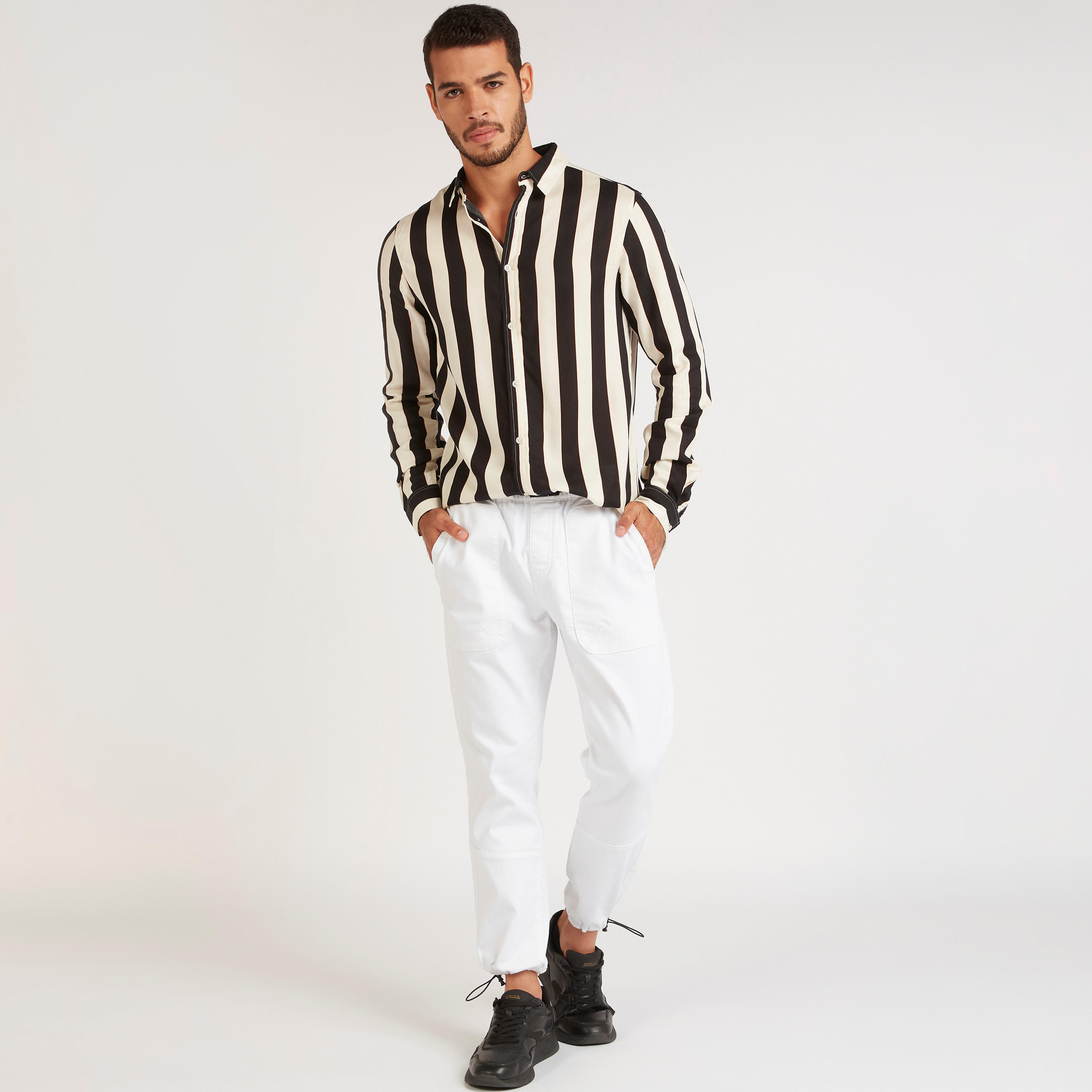 Iconic Striped Shirt with Long Sleeves-men-clothing-shirts-image-9