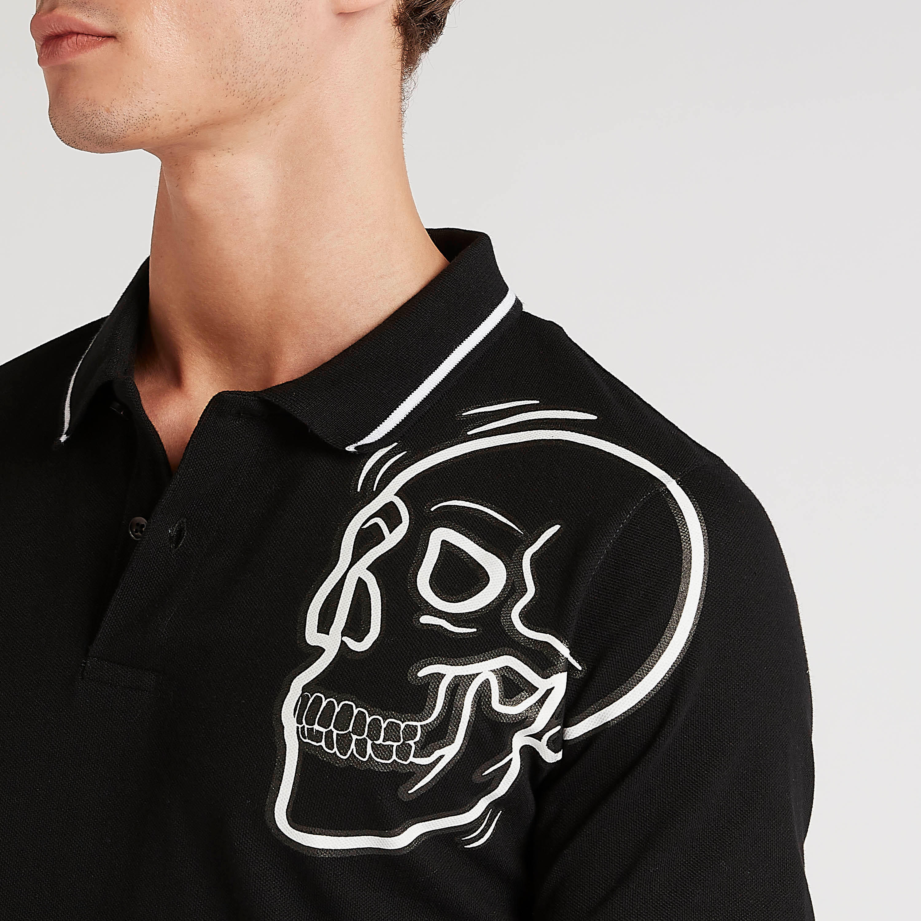 تيشيرت بولو بأكمام قصيرة وطبعات من آيكونيك-men-clothing-tshirtsandpolos-polos-image-1