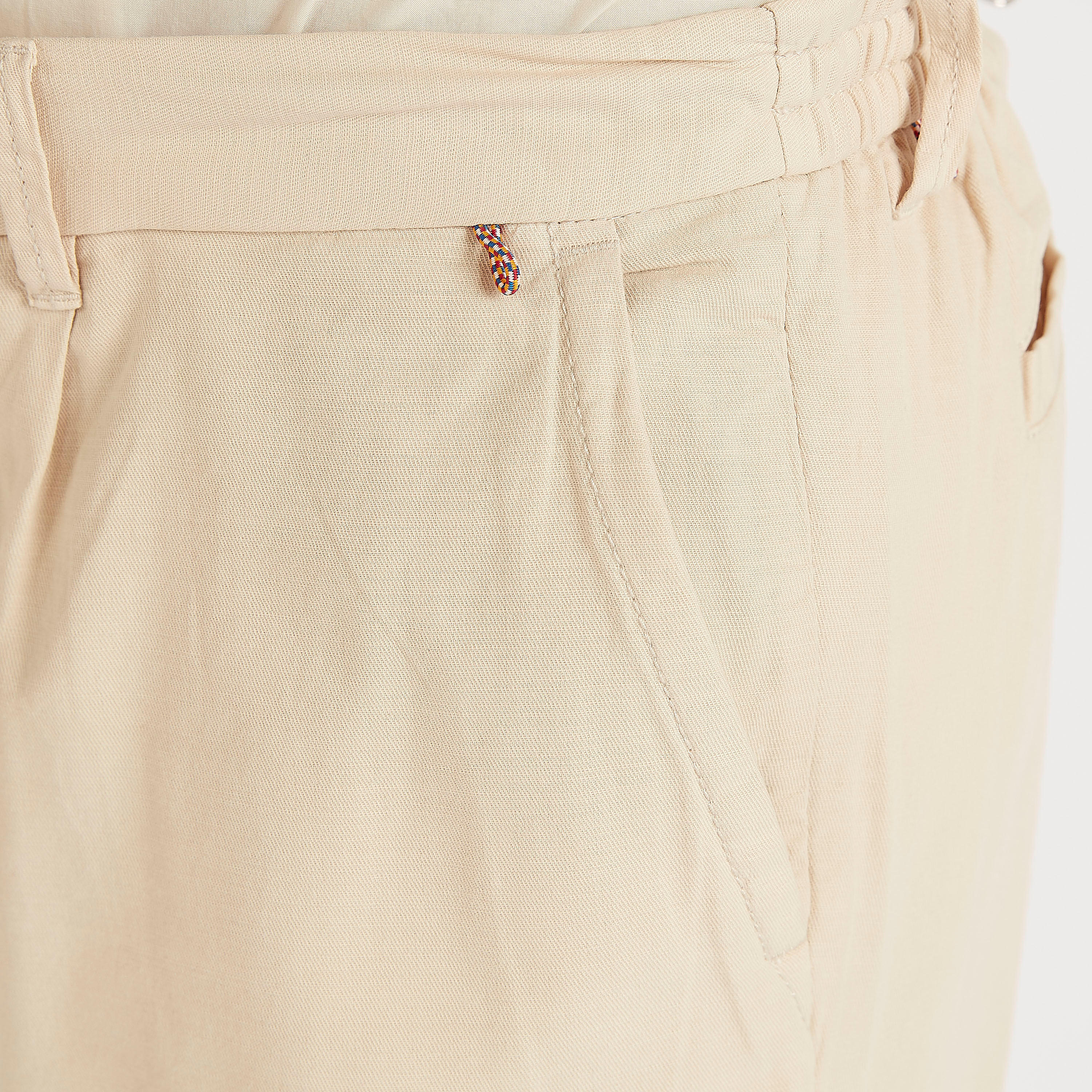 بنطلون بارز الملمس بخصر مرن وجيوب من آيكونيك-men-clothing-bottoms-trousersandchinos-trousers-image-3