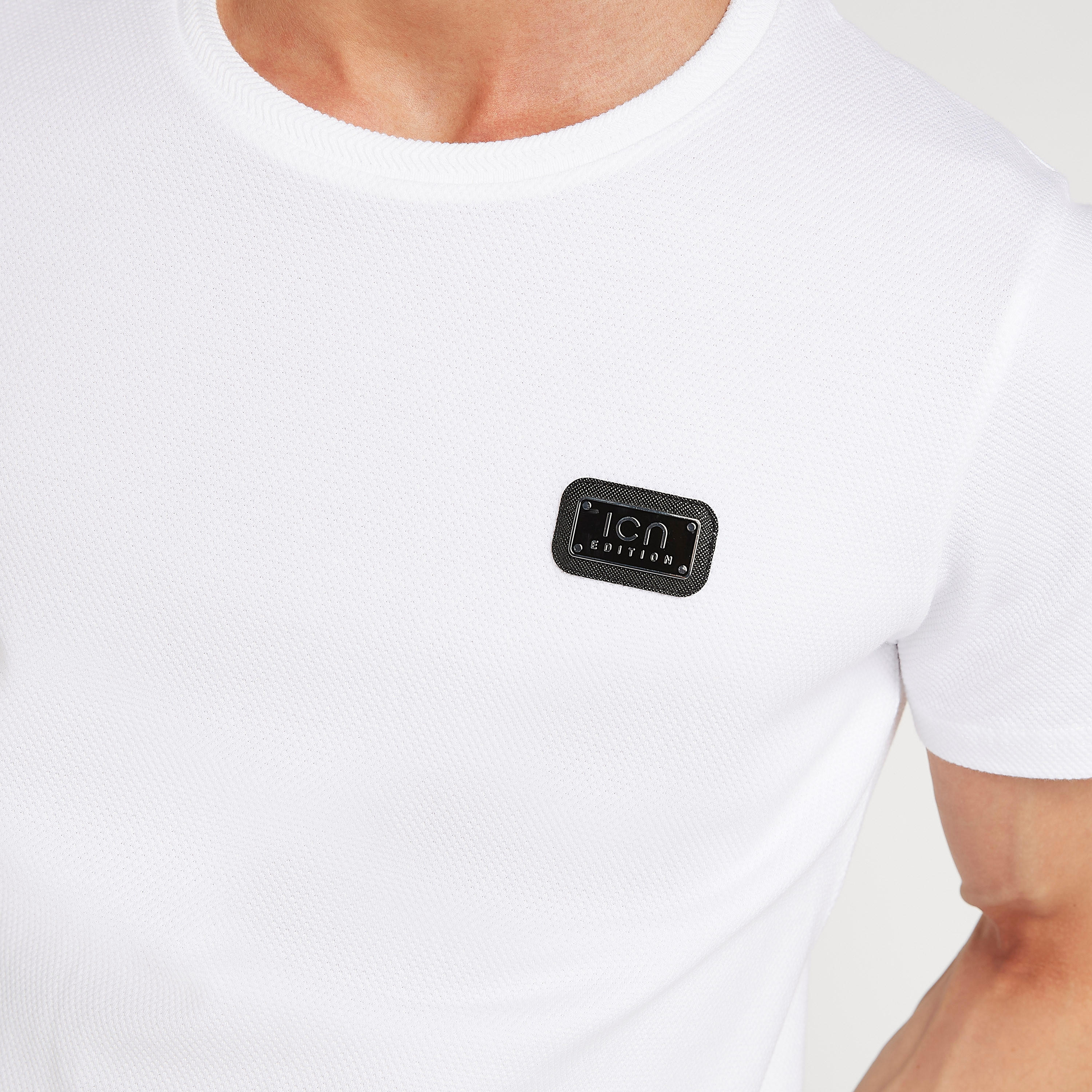 Iconic T-shirt with Applique Detail and Crew Neck-men-clothing-tshirtsandpolos-tshirts-image-5