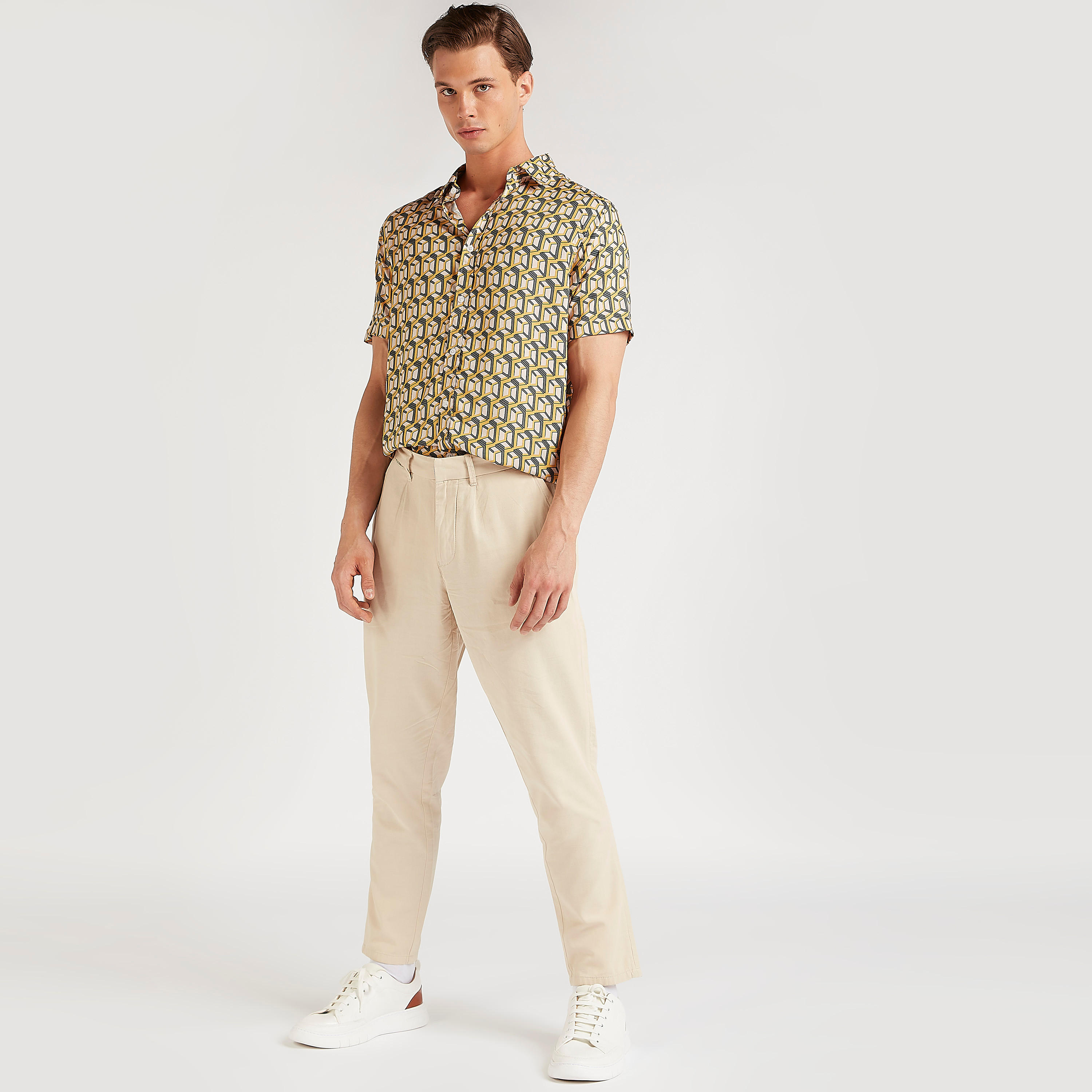 Iconic Printed Shirt with Short Sleeves-men-clothing-shirts-image-2