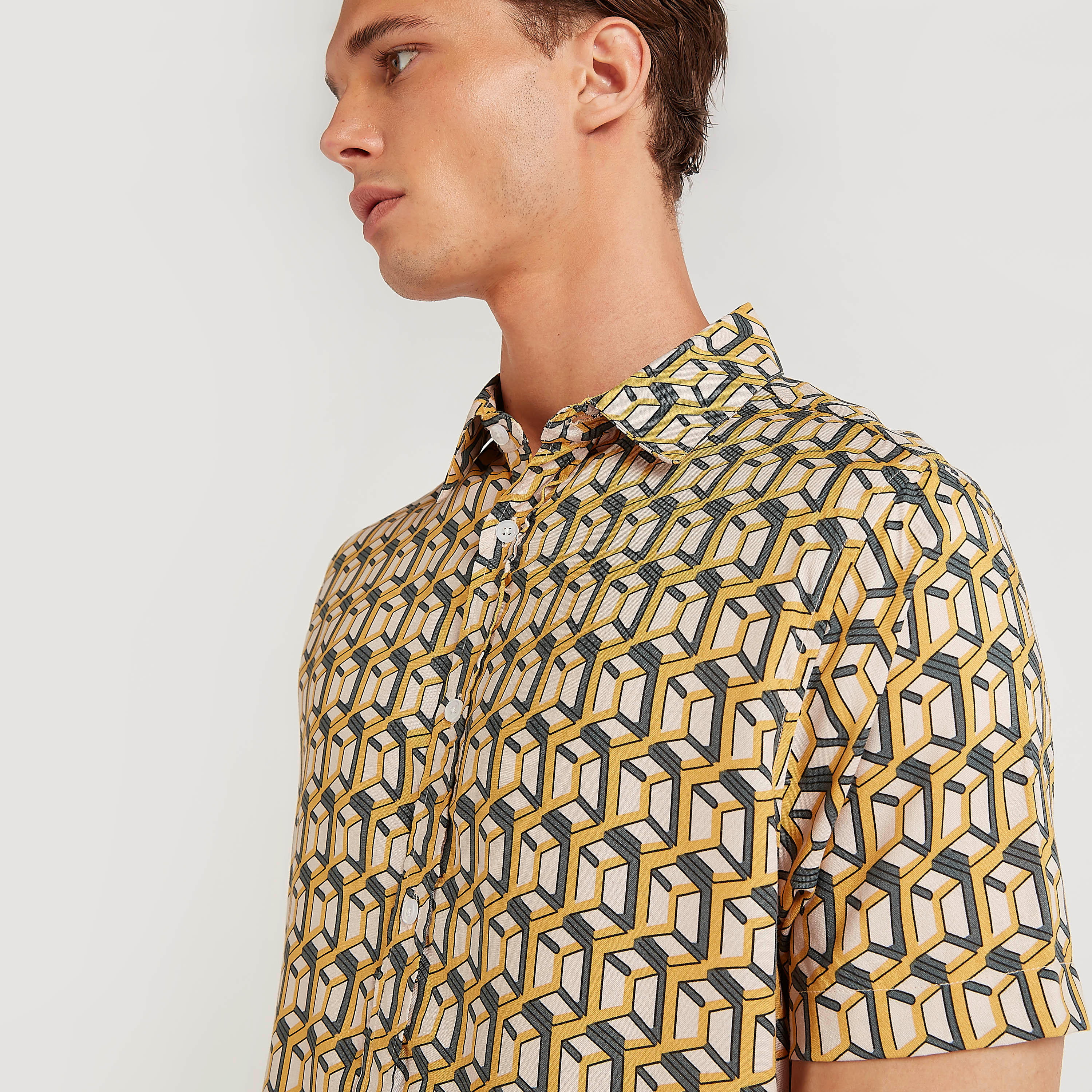 Iconic Printed Shirt with Short Sleeves-men-clothing-shirts-image-3