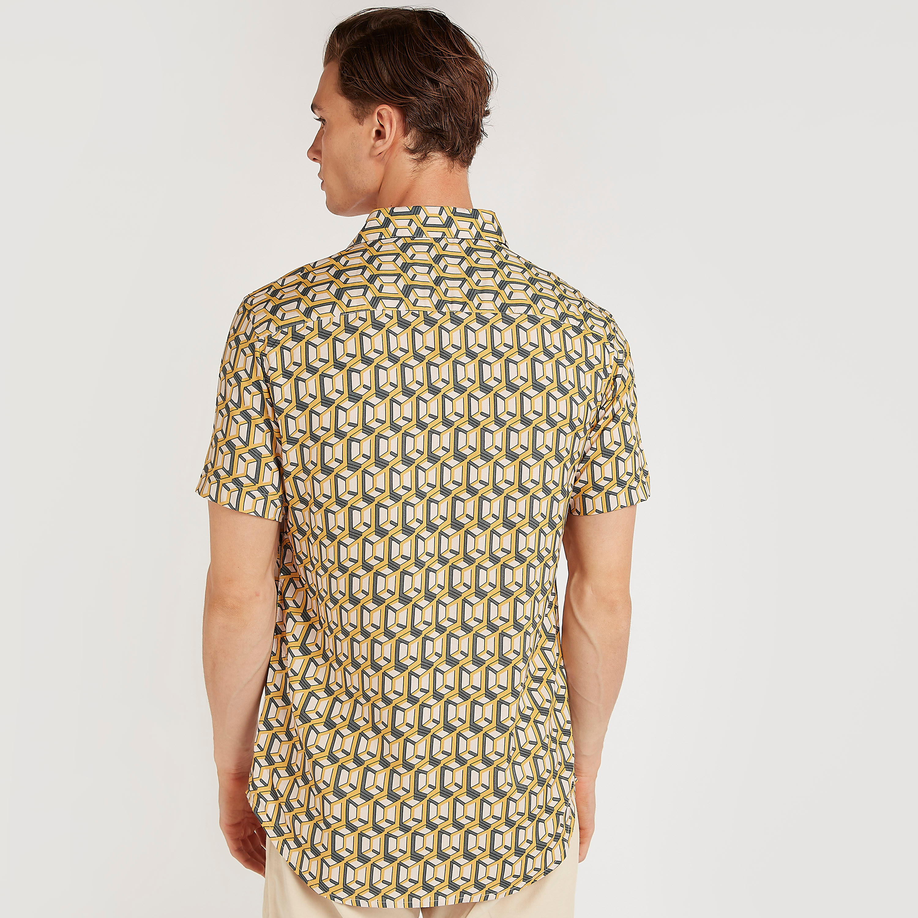 Iconic Printed Shirt with Short Sleeves-men-clothing-shirts-image-4