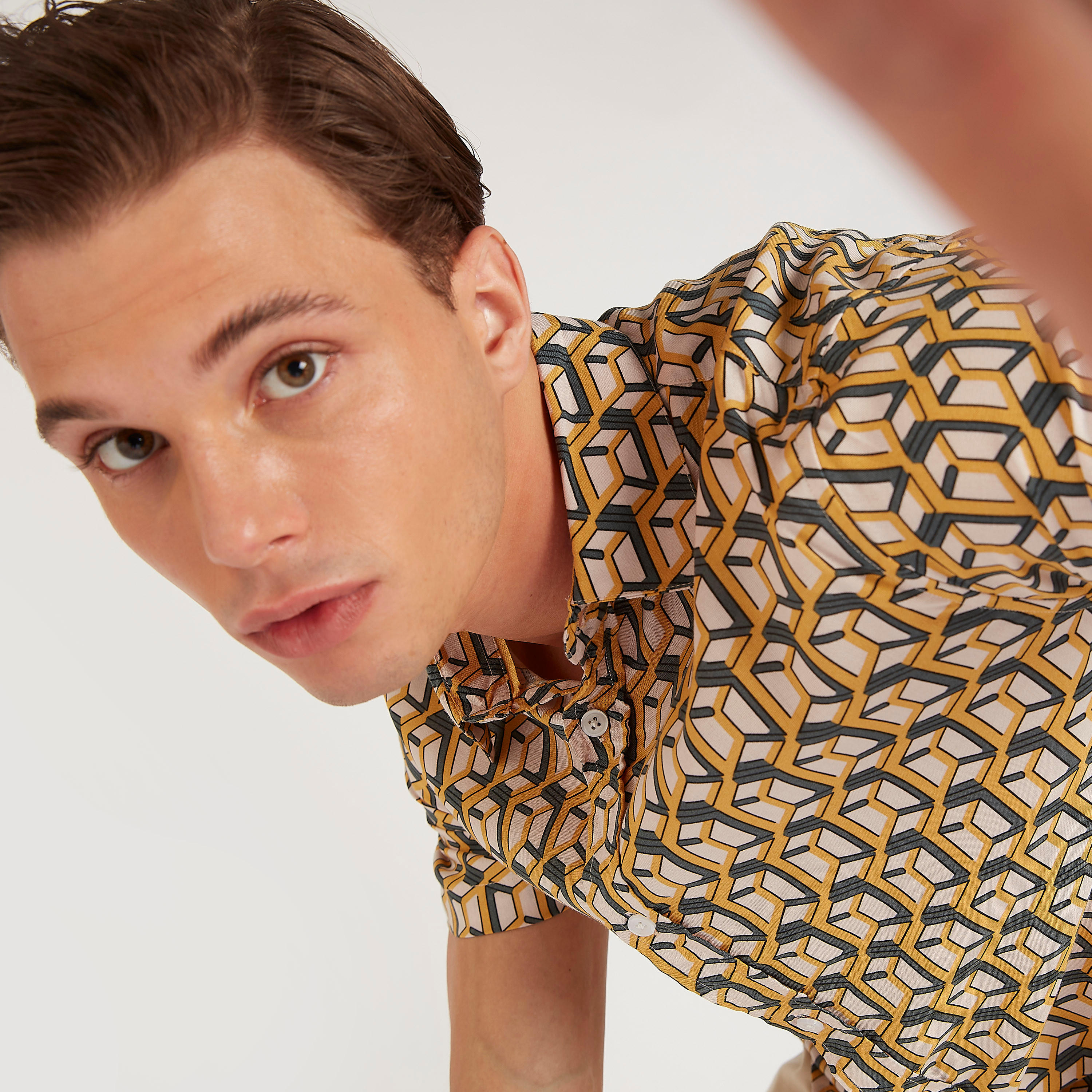 Iconic Printed Shirt with Short Sleeves-men-clothing-shirts-image-5