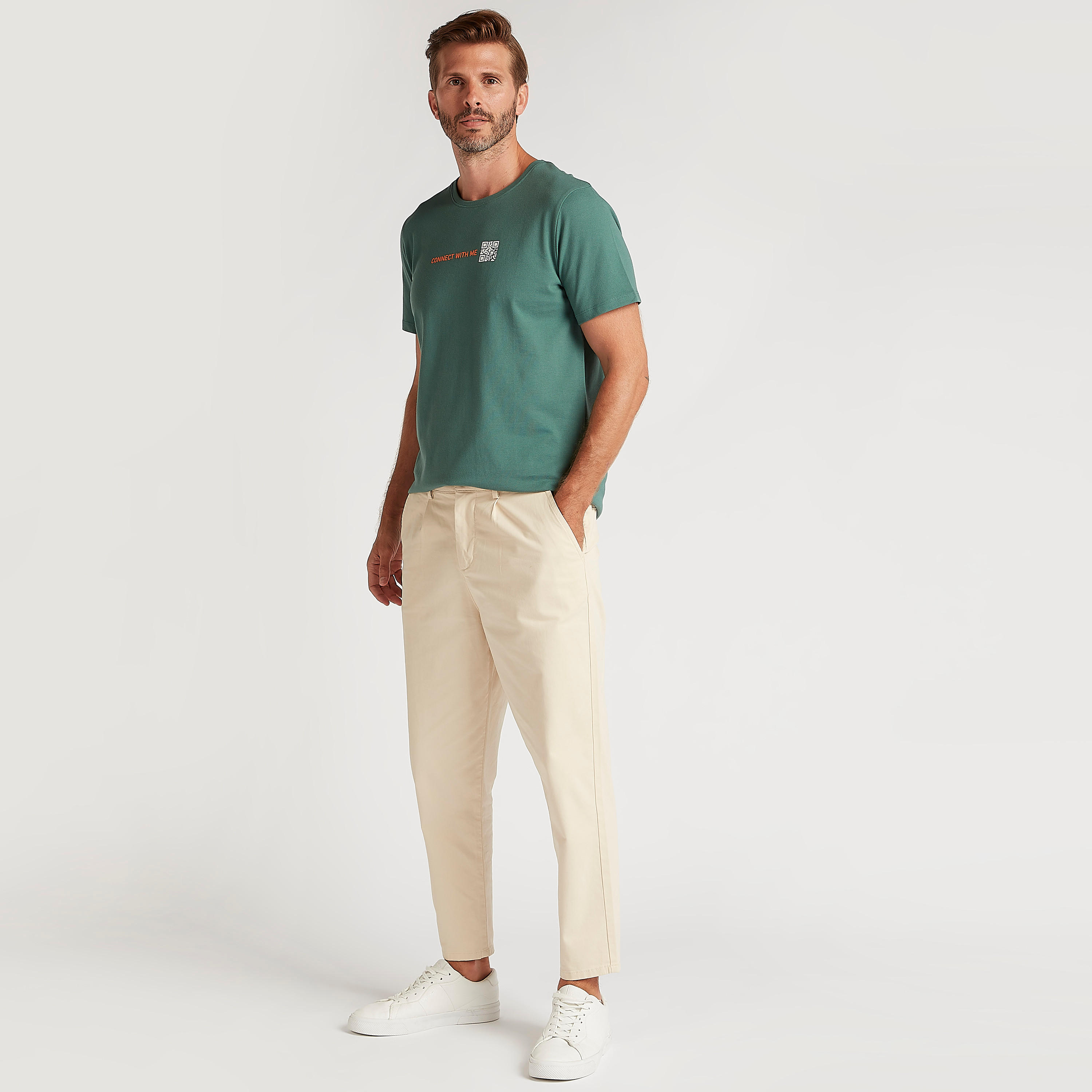 Iconic Printed T-shirt with Crew Neck and Short Sleeves-men-clothing-tshirtsandpolos-tshirts-image-2