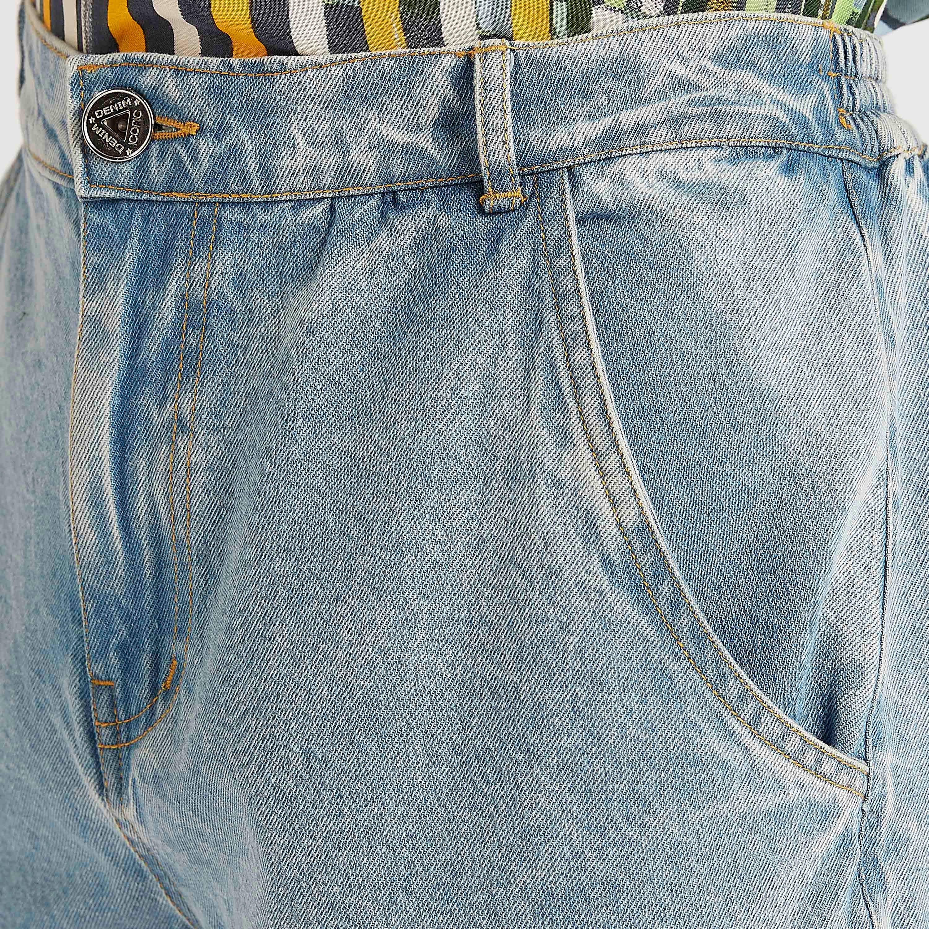 بنطلون جينز دينم بخصر فليكسي وجيوب من آيكونيك-men-clothing-bottoms-jeans-image-3