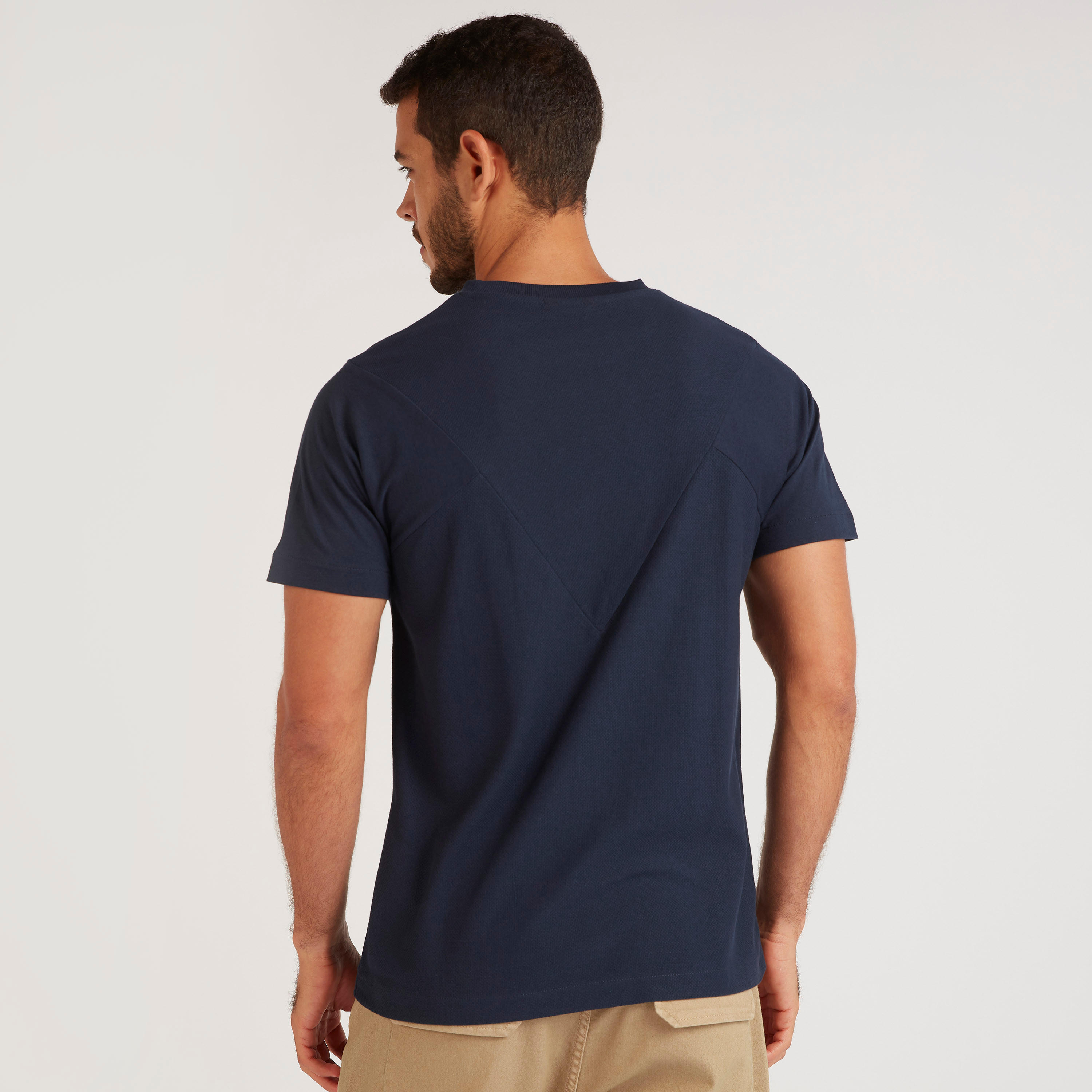 Textured T-shirt with Crew Neck and Short Sleeves-men-clothing-tshirtsandpolos-tshirts-image-4
