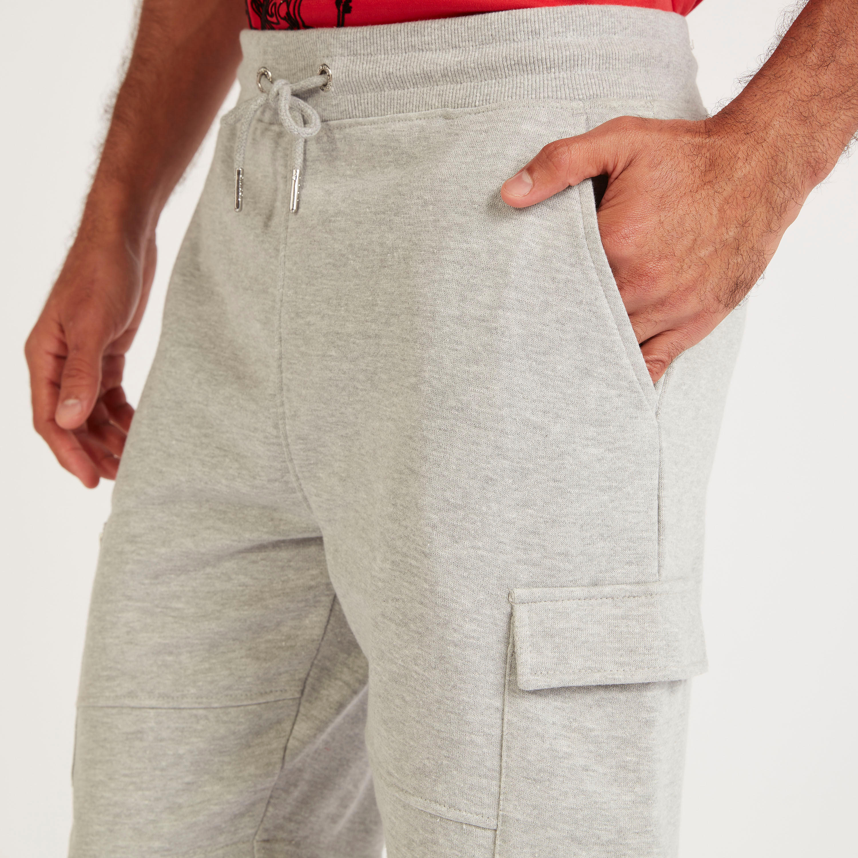 شورت بارز الملمس برباط إغلاق وجيوب من آيكونيك-men-clothing-bottoms-shorts-image-2