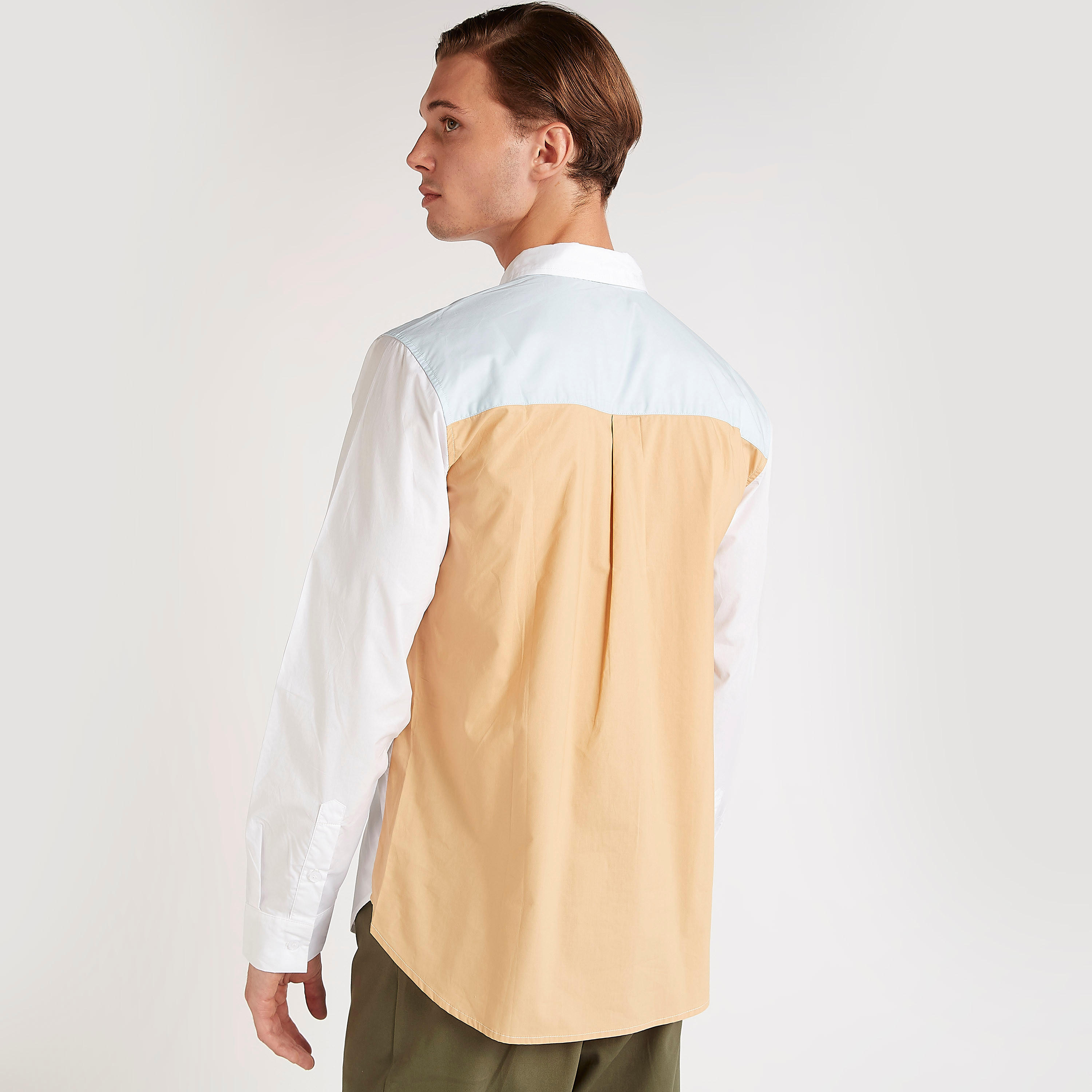 قميص سليم فيت بتصاميم مغايرة وأكمام طويلة من آيكونيك-men-clothing-shirts-image-5