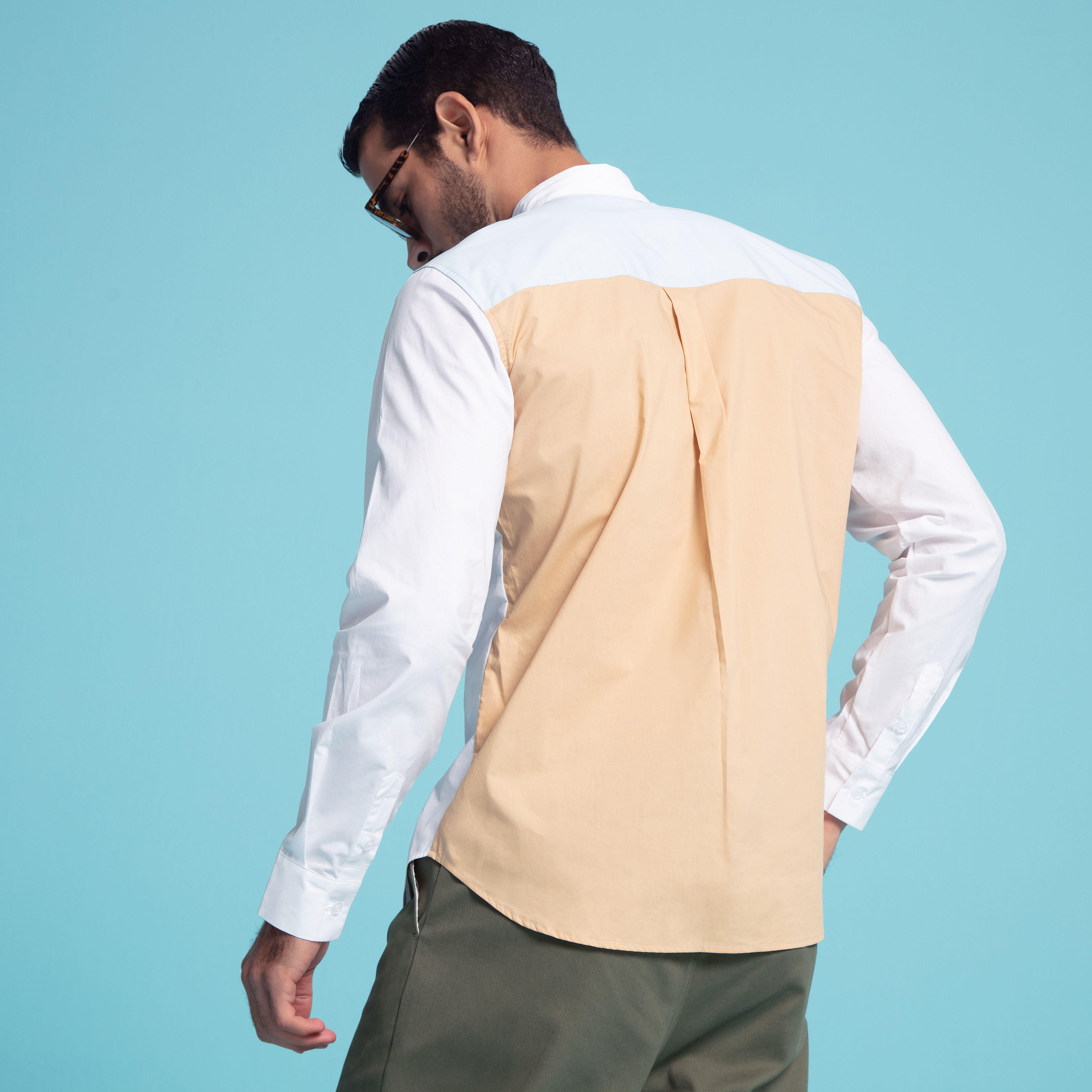 قميص سليم فيت بتصاميم مغايرة وأكمام طويلة من آيكونيك-men-clothing-shirts-image-1