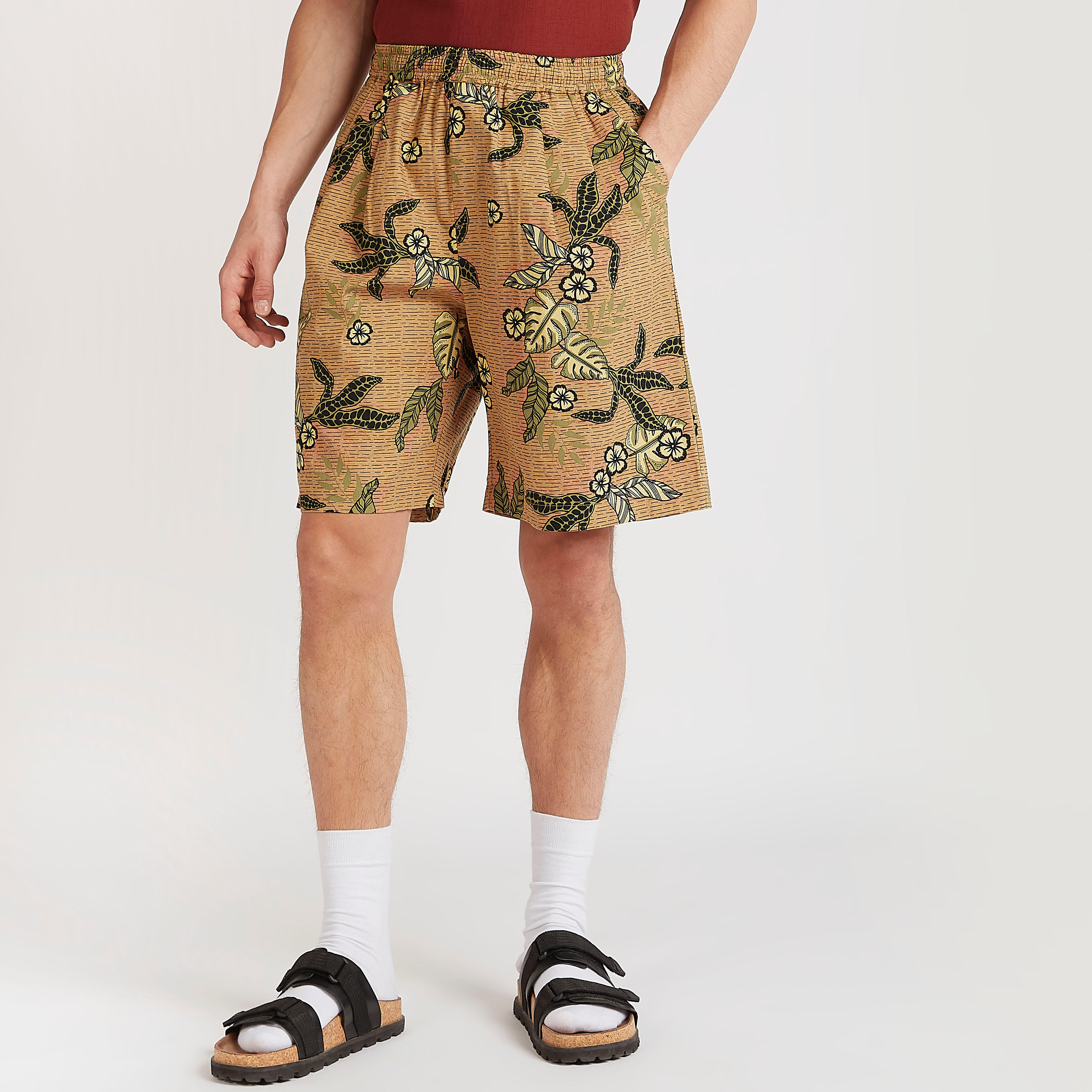 Iconic Printed Flexi Waist Shorts with Pockets-men-clothing-bottoms-shorts-image-5