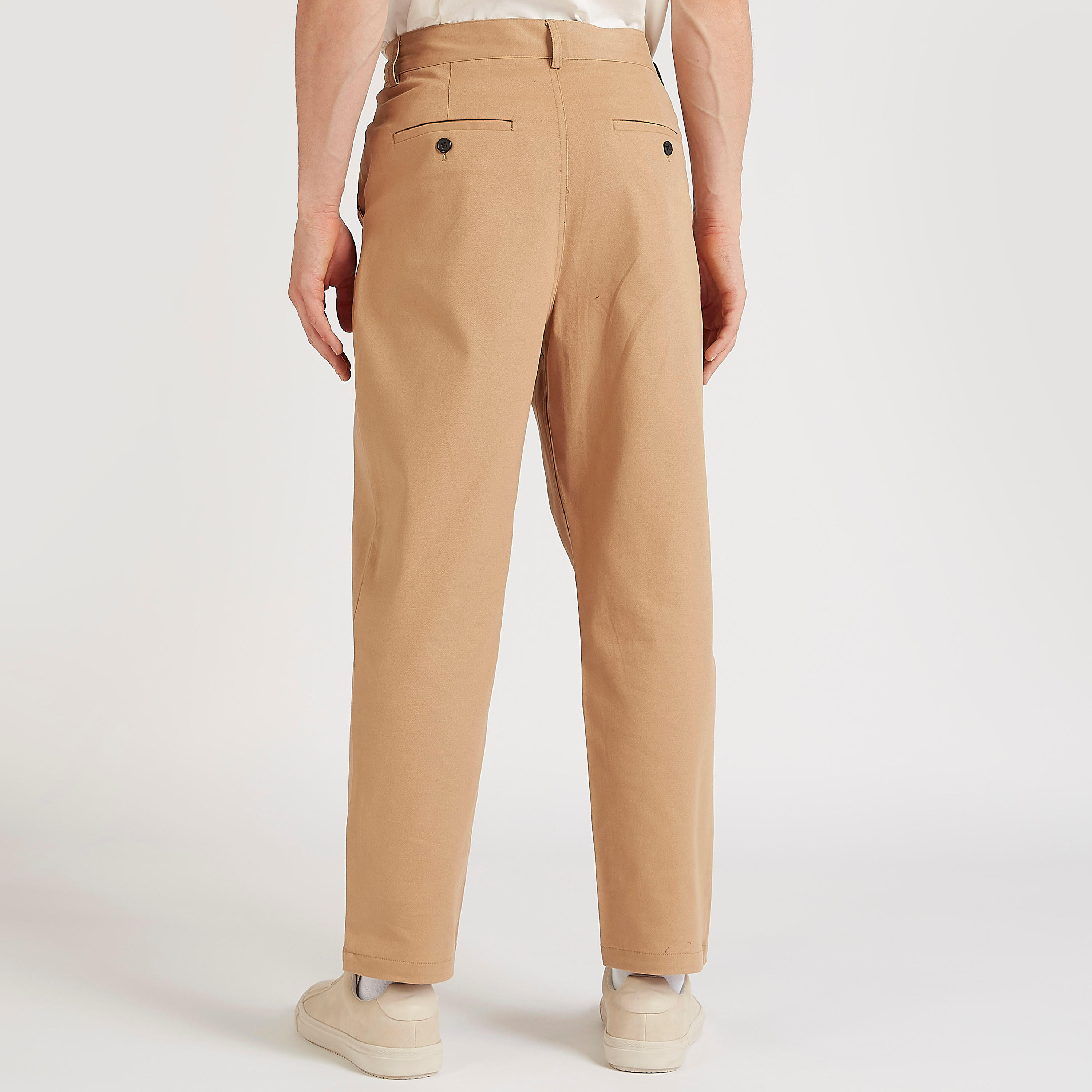 Iconic Solid Relaxed Fit High-Rise Trousers-men-clothing-bottoms-trousersandchinos-trousers-image-4