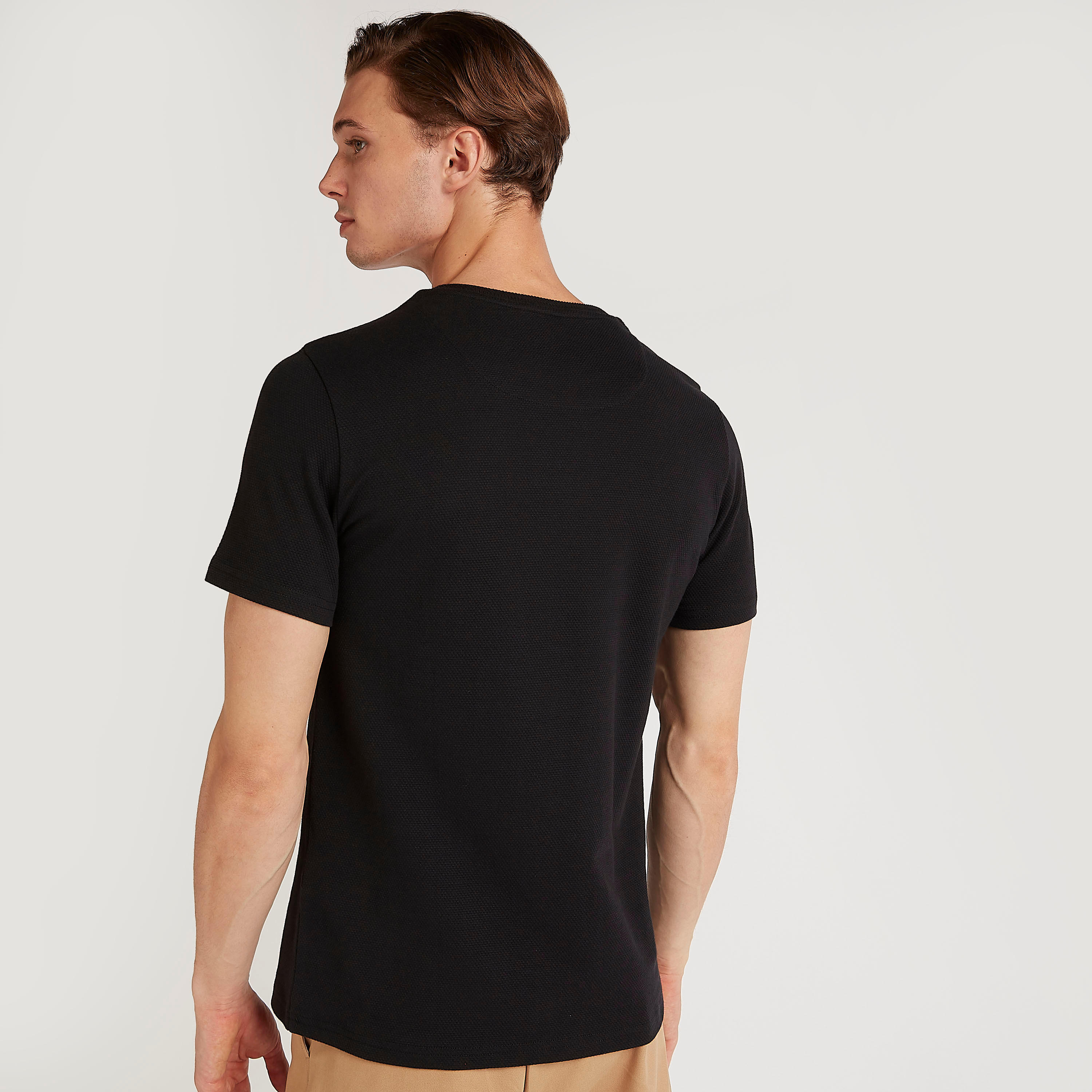 Iconic T-shirt with Applique Detail and Crew Neck-men-clothing-tshirtsandpolos-tshirts-image-4