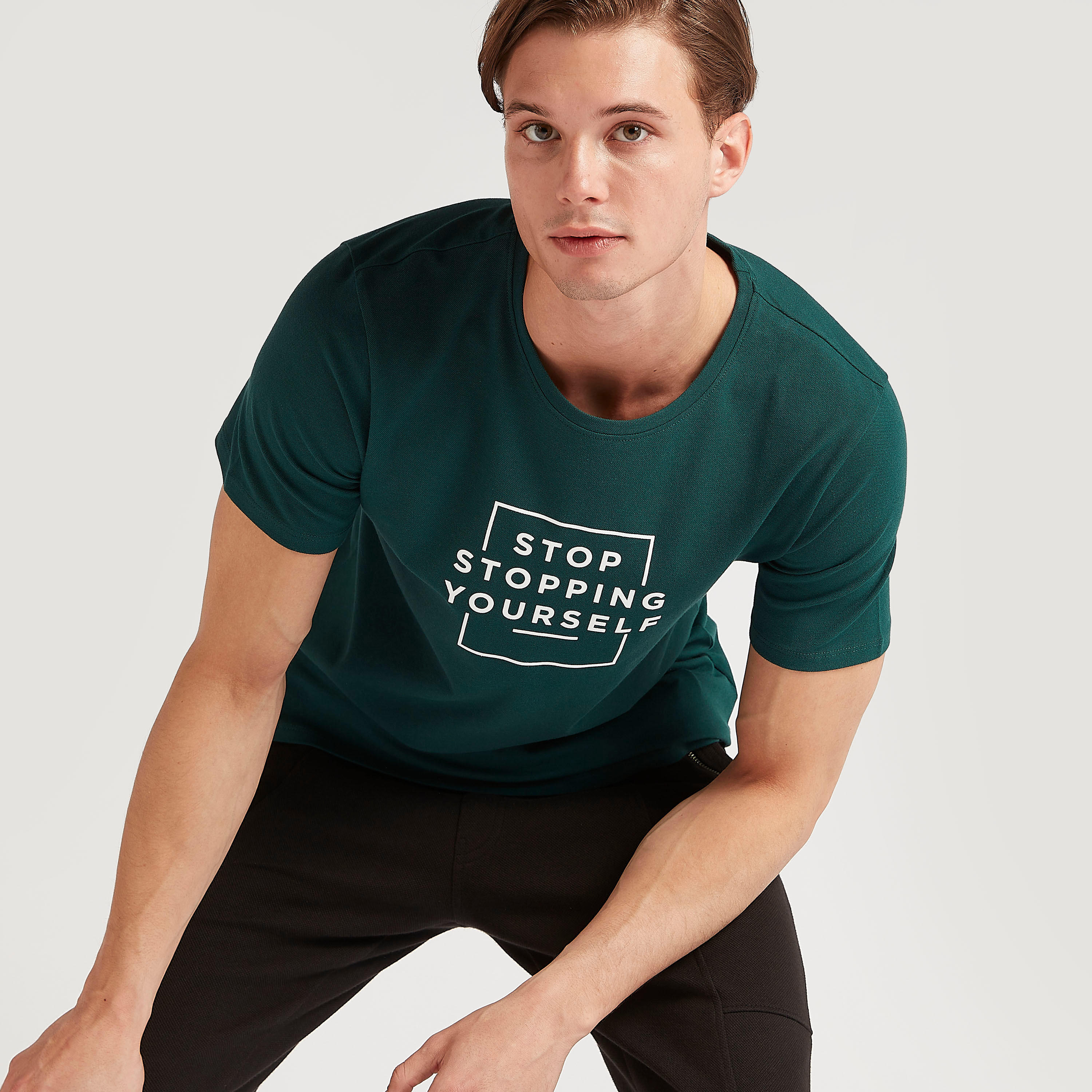 Iconic Printed T-shirt with Short Sleeves and Crew Neck-men-clothing-tshirtsandpolos-tshirts-image-1