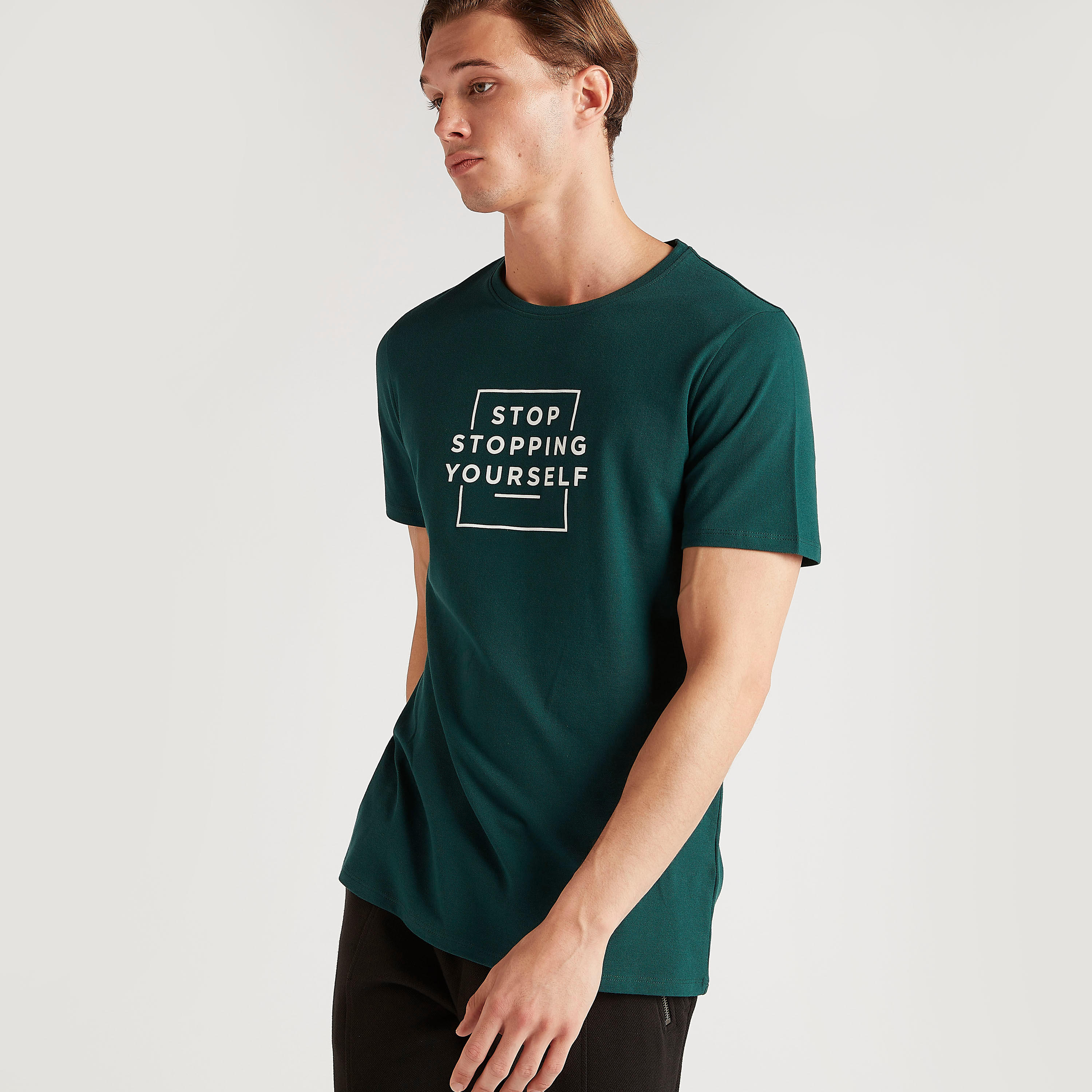 Iconic Printed T-shirt with Short Sleeves and Crew Neck-men-clothing-tshirtsandpolos-tshirts-image-5