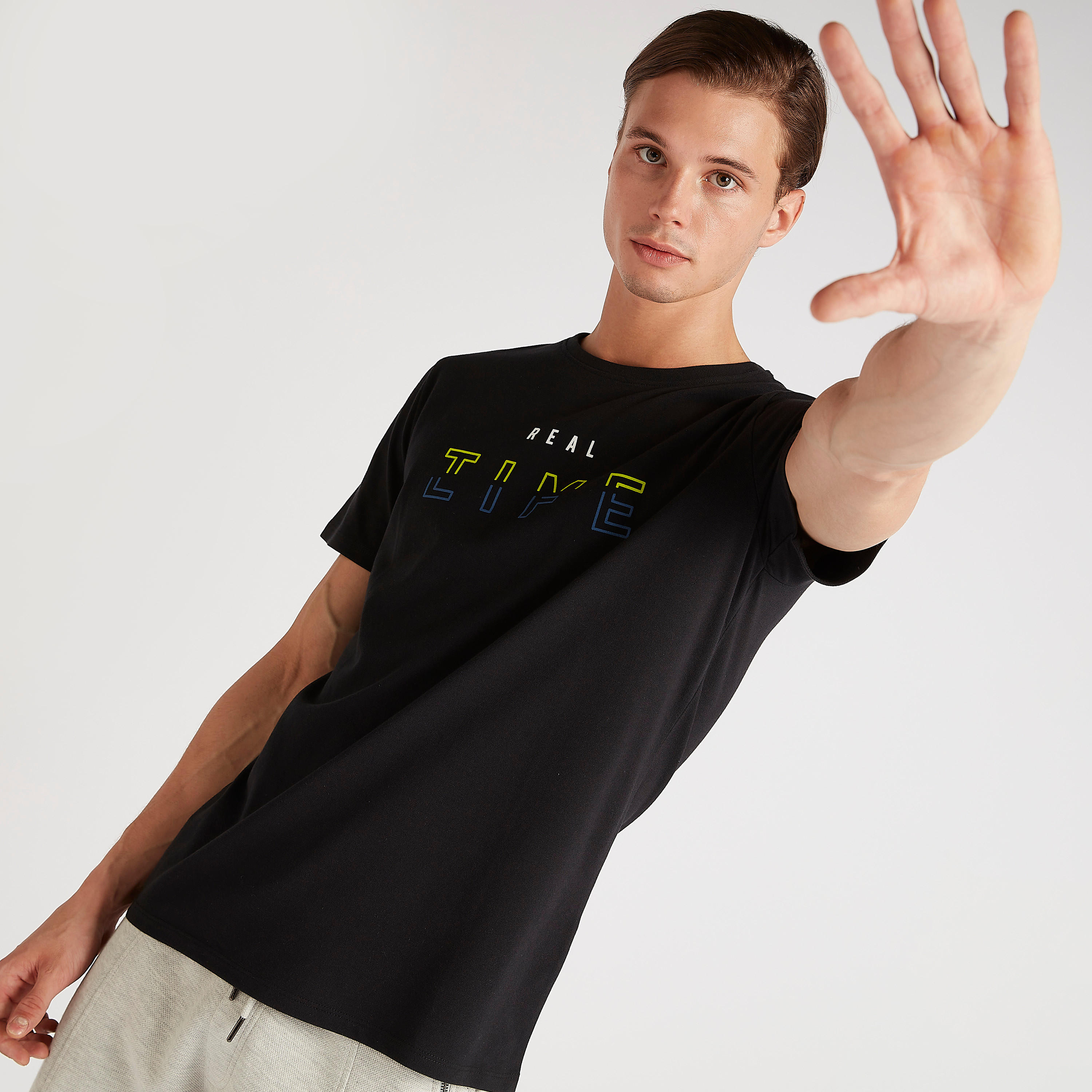 Iconic Printed T-shirt with Short Sleeves and Crew Neck-men-clothing-tshirtsandpolos-tshirts-image-1