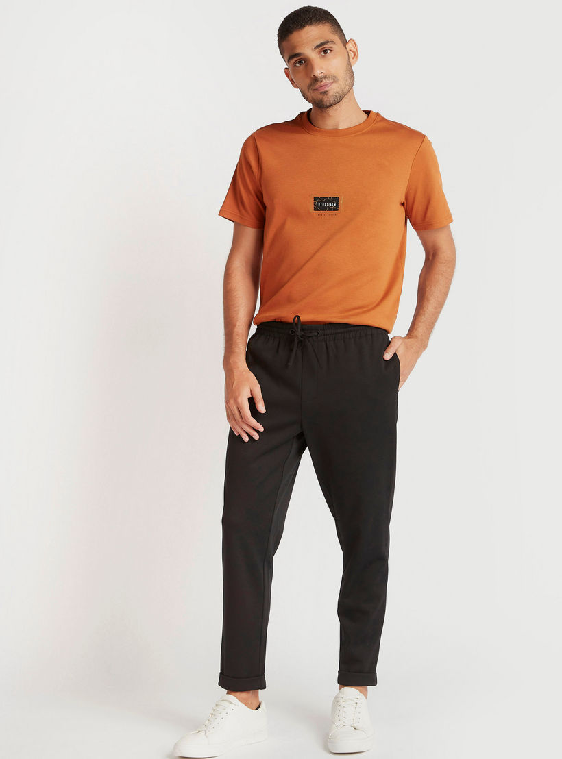 Printed Slim Fit T-shirt with Crew Neck and Short Sleeves-men-clothing-tshirtsandpolos-tshirts-image-2