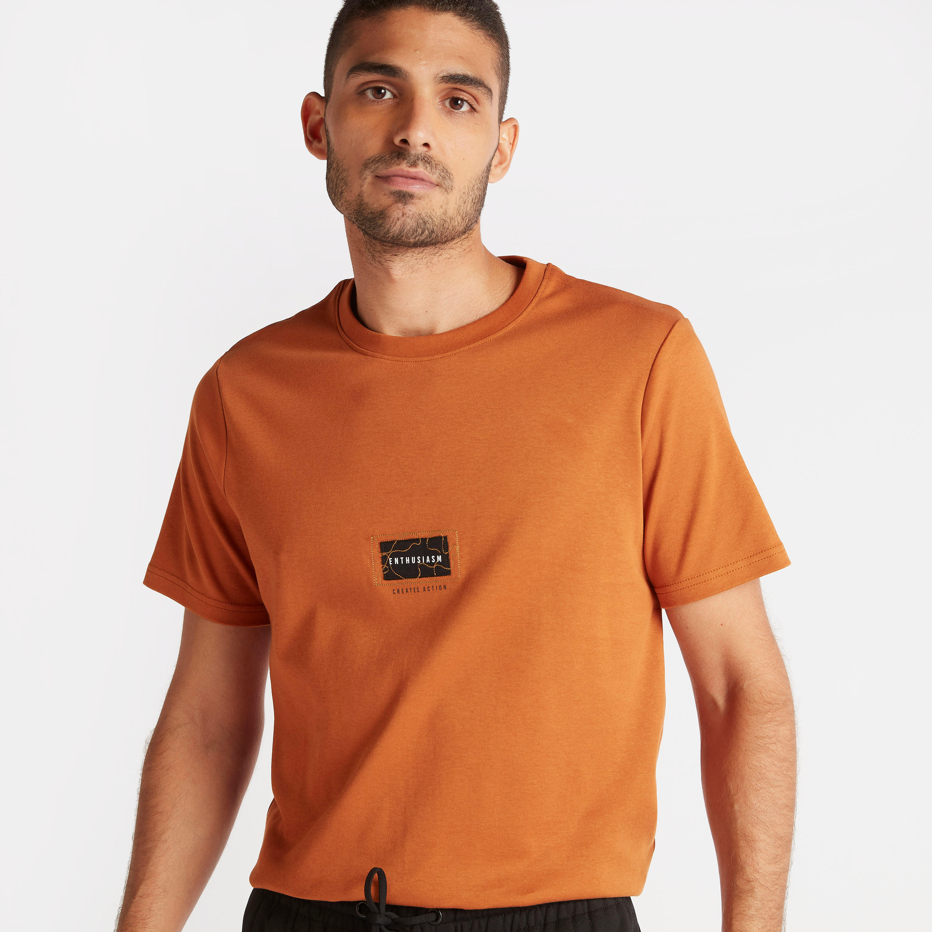 Printed Slim Fit T-shirt with Crew Neck and Short Sleeves-men-clothing-tshirtsandpolos-tshirts-image-3