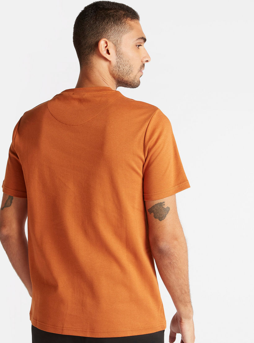 Printed Slim Fit T-shirt with Crew Neck and Short Sleeves-men-clothing-tshirtsandpolos-tshirts-image-4