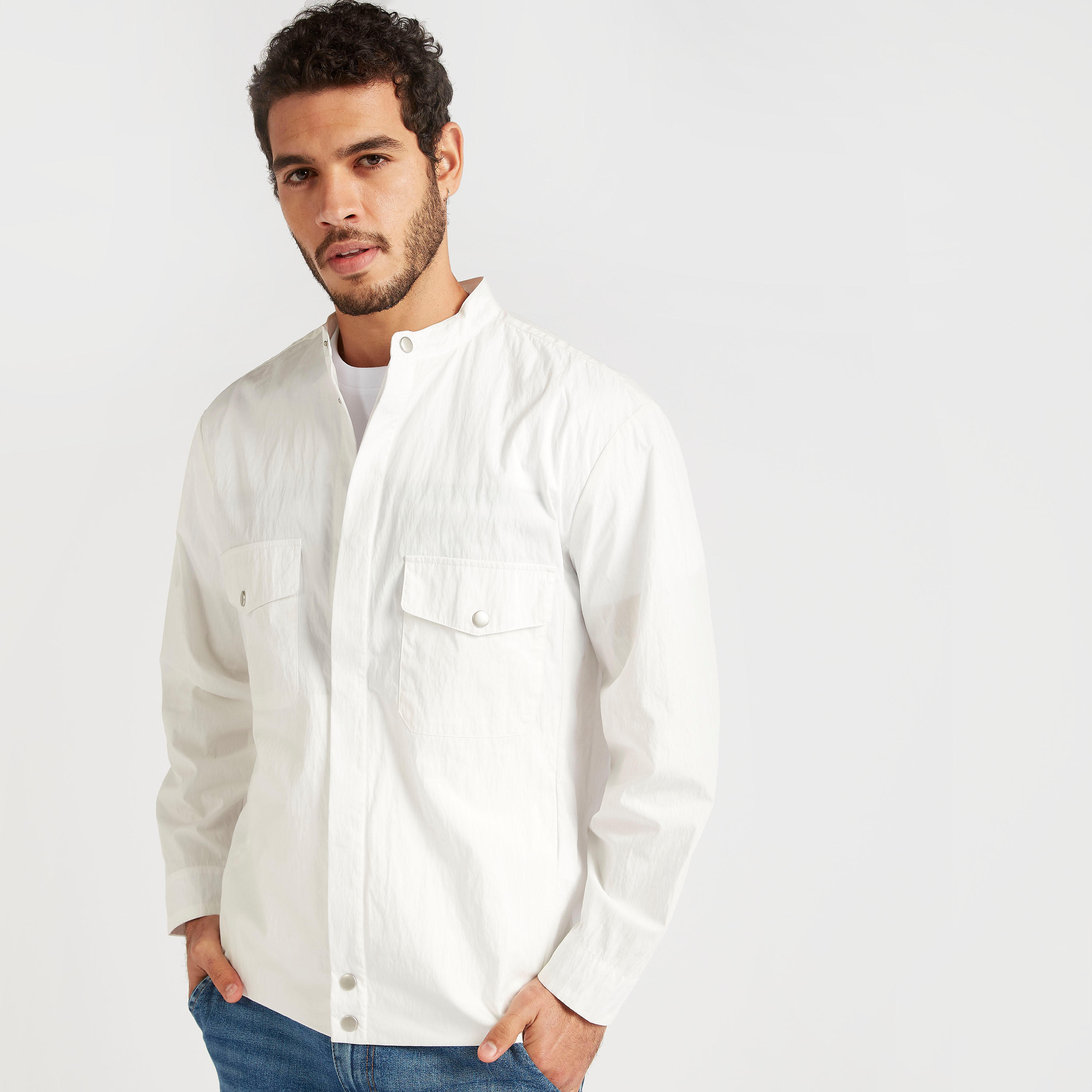 جاكيت بقصّة سليم بأكمام طويلة من آيكونيك-men-clothing-jacketsandblazers-jackets-image-1