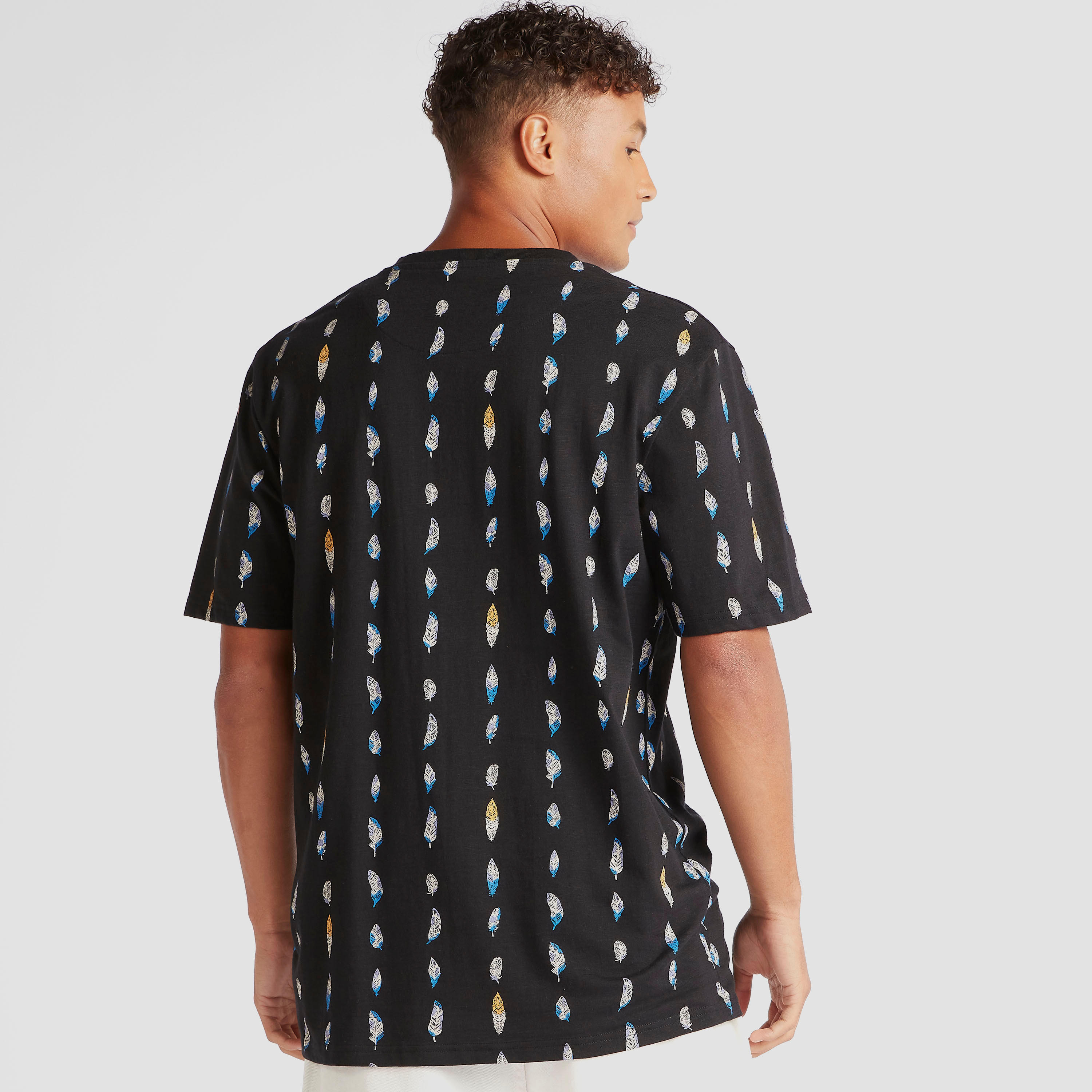 Iconic Feather Print T-shirt with Crew Neck-men-clothing-tshirtsandpolos-tshirts-image-4