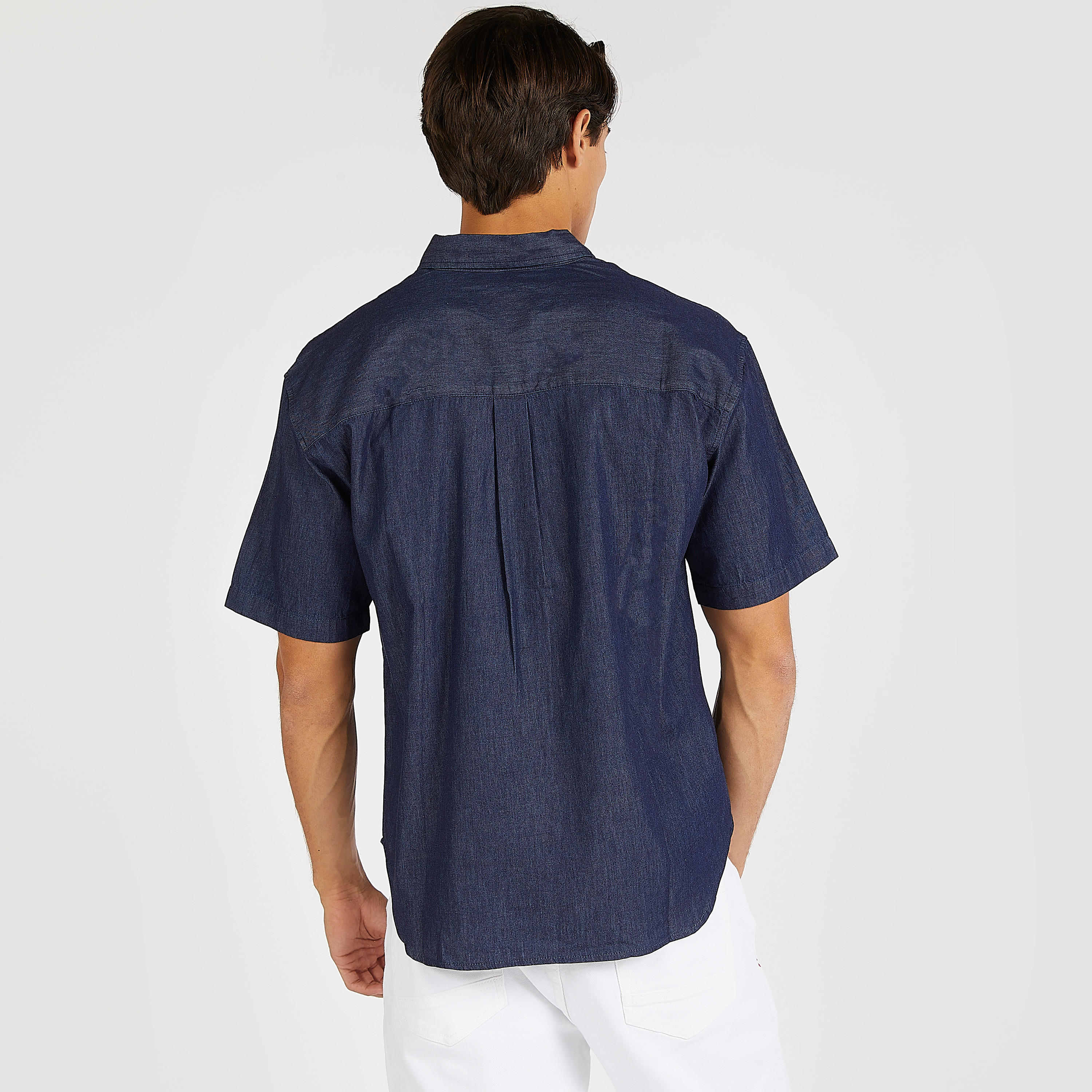 تيشيرت سادة سليم بأكمام قصيرة من آيكونيك-men-clothing-shirts-image-4