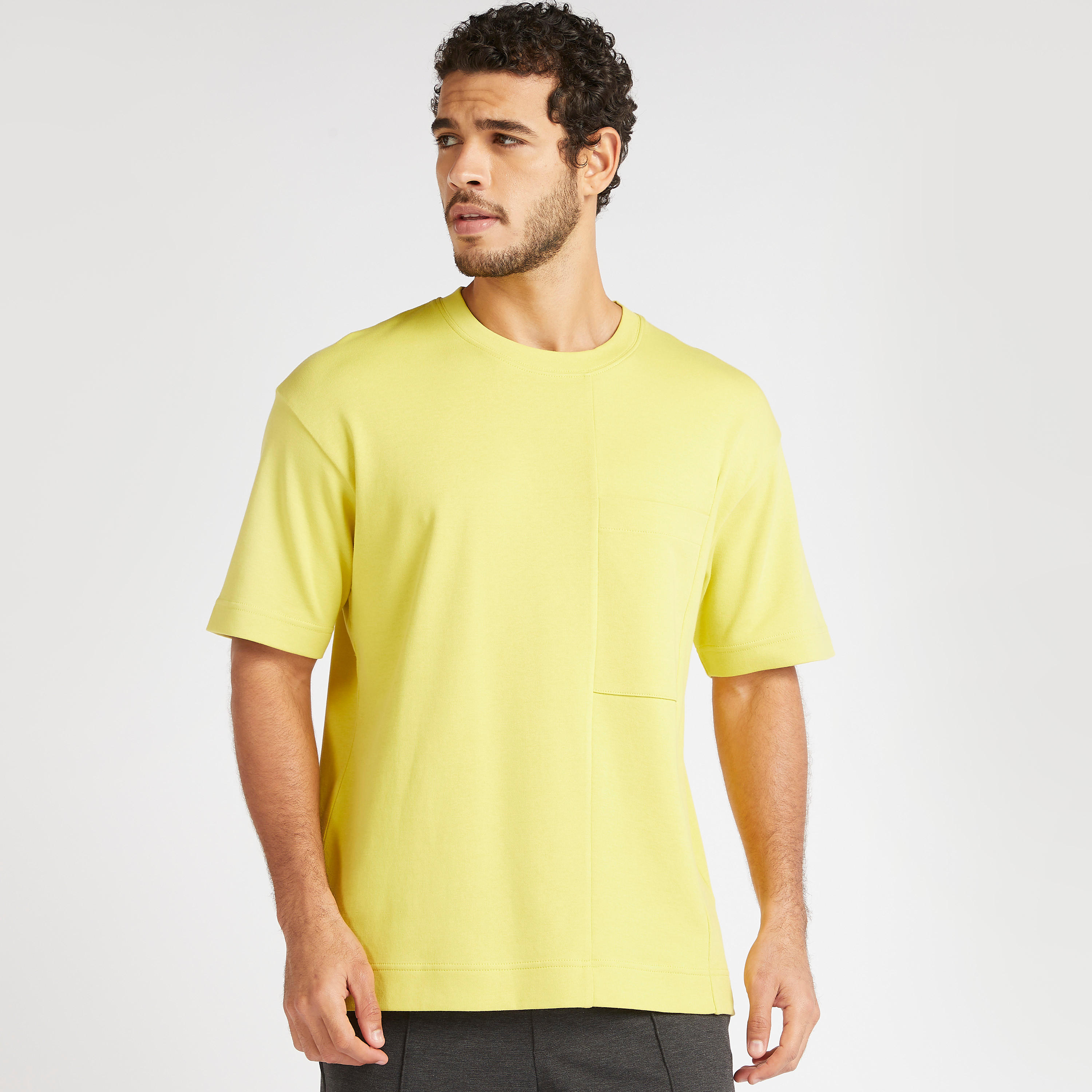 Iconic Solid T-shirt with Crew Neck and Chest Pocket-men-clothing-tshirtsandpolos-tshirts-image-1