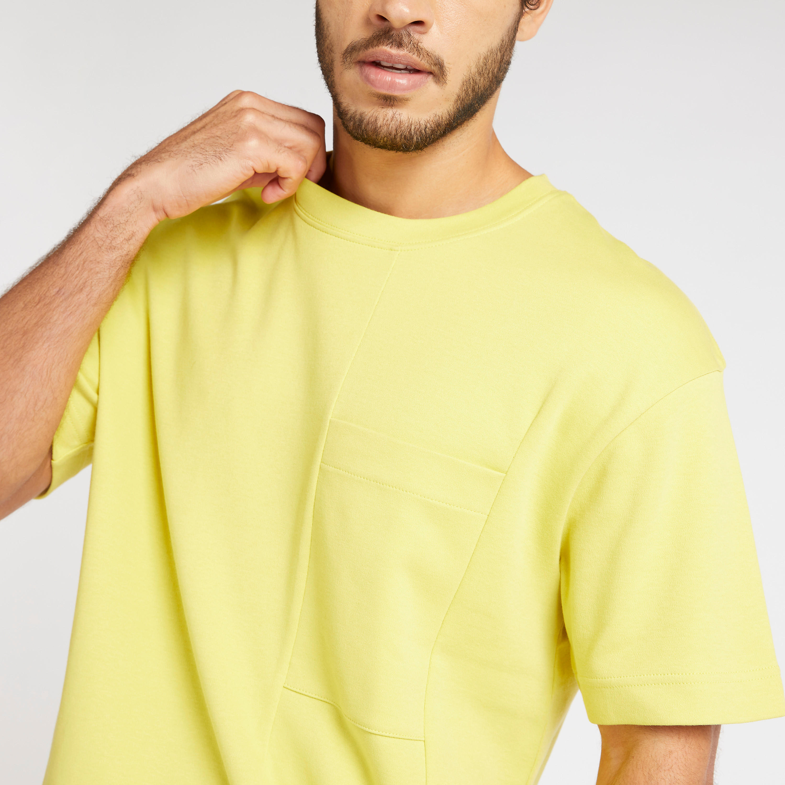 Iconic Solid T-shirt with Crew Neck and Chest Pocket-men-clothing-tshirtsandpolos-tshirts-image-3