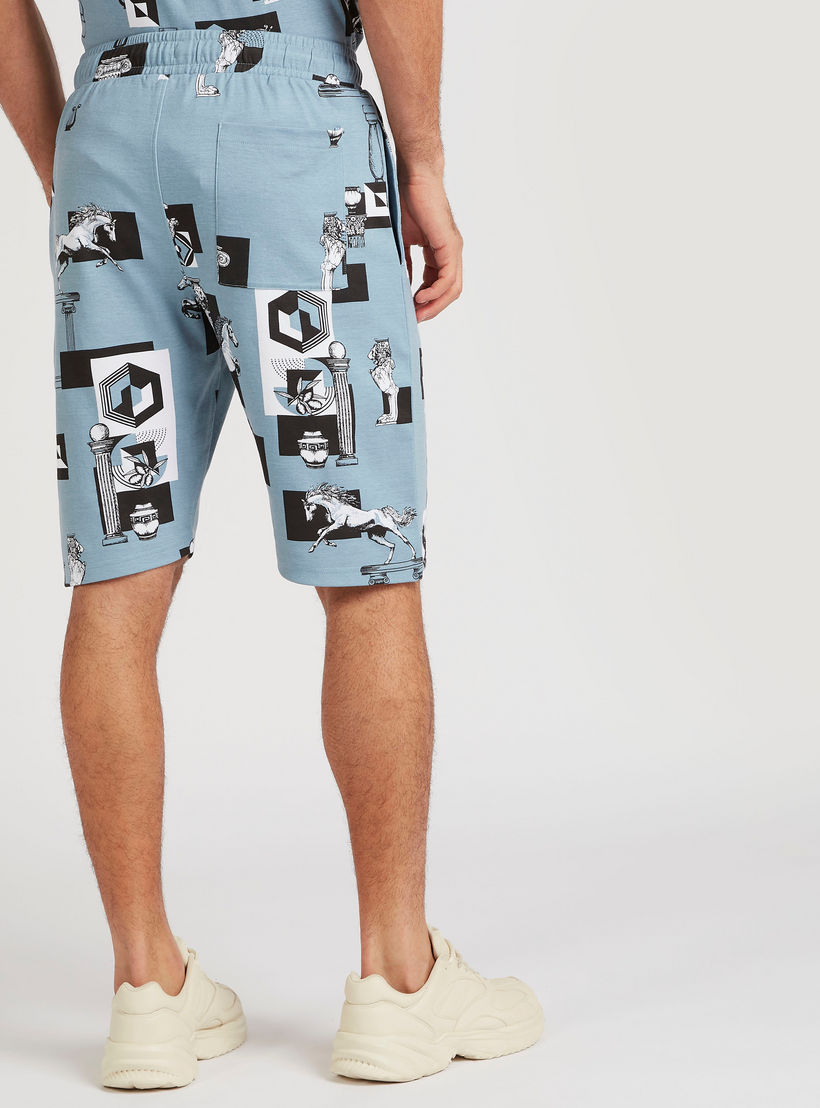Iconic Printed Slim Fit Shorts with Drawstring Closure-men-clothing-bottoms-shorts-image-5